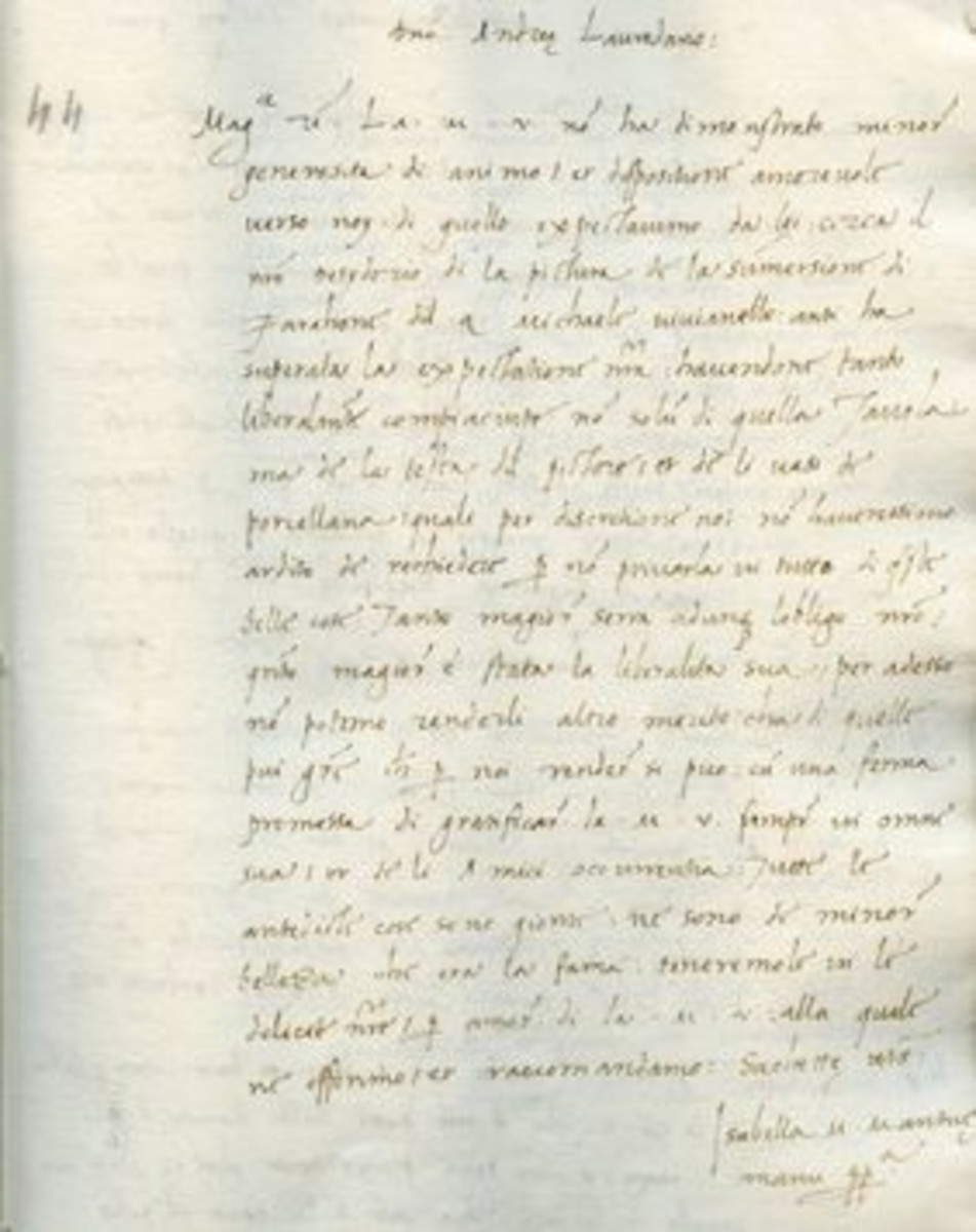 Isabella d&rsquo;Este, carta a Andrea Loredan [Mantua, 29 de junio de 1506], Archivo Estatal de Mantua, Archivo Gonzaga, leg. 2994, libro 19, fol. 44