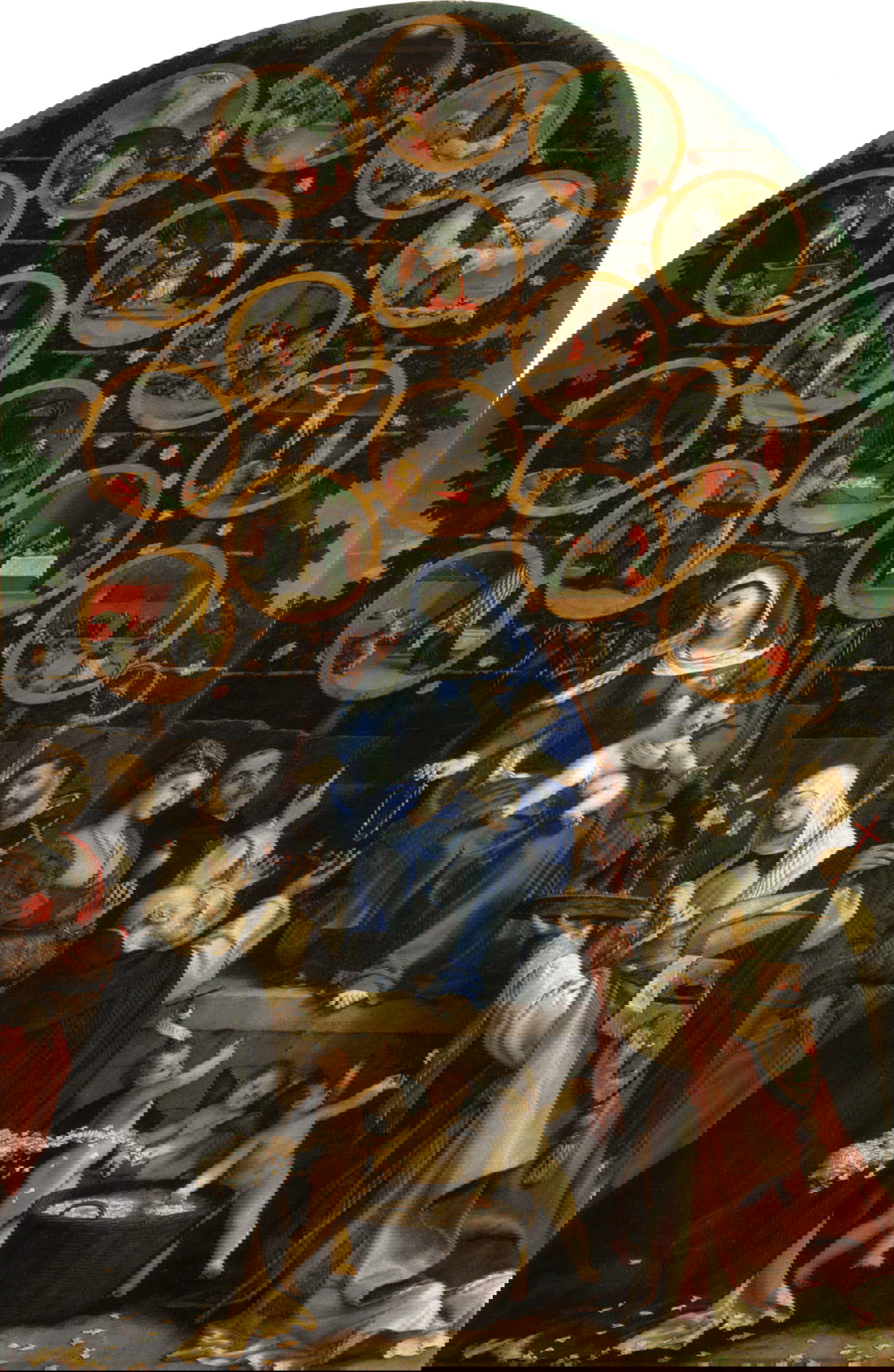 Lorenzo Lotto, Madonna of the Rosary (1539; oil on canvas, 384 x 264 cm; Cingoli, Palazzo Comunale)