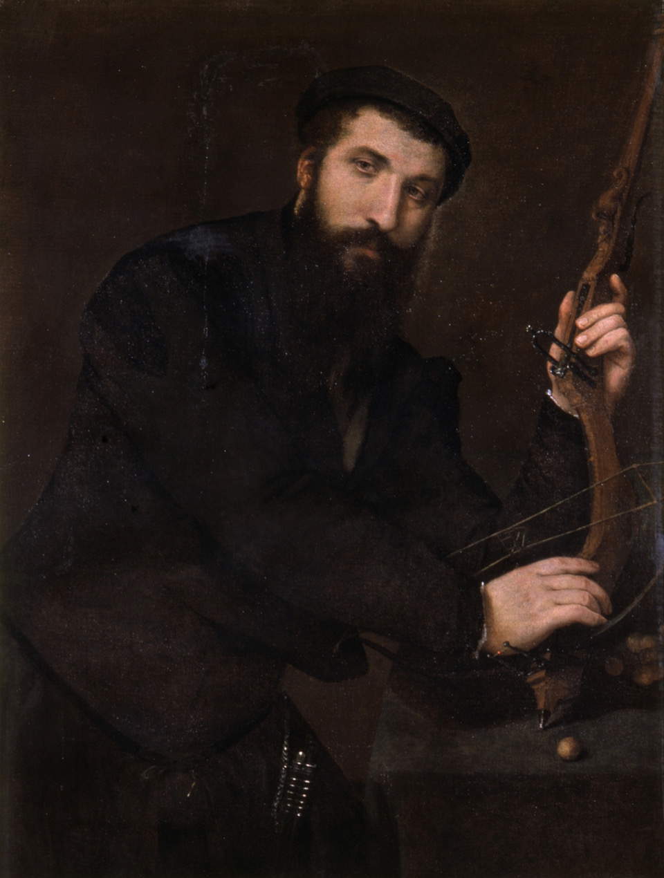 Lorenzo Lotto, Porträt des Armbrustschützen Battista di Rocca Contrada (um 1551; Öl auf Leinwand, 95 x 72,5 cm; Rom, Kapitolinische Museen)