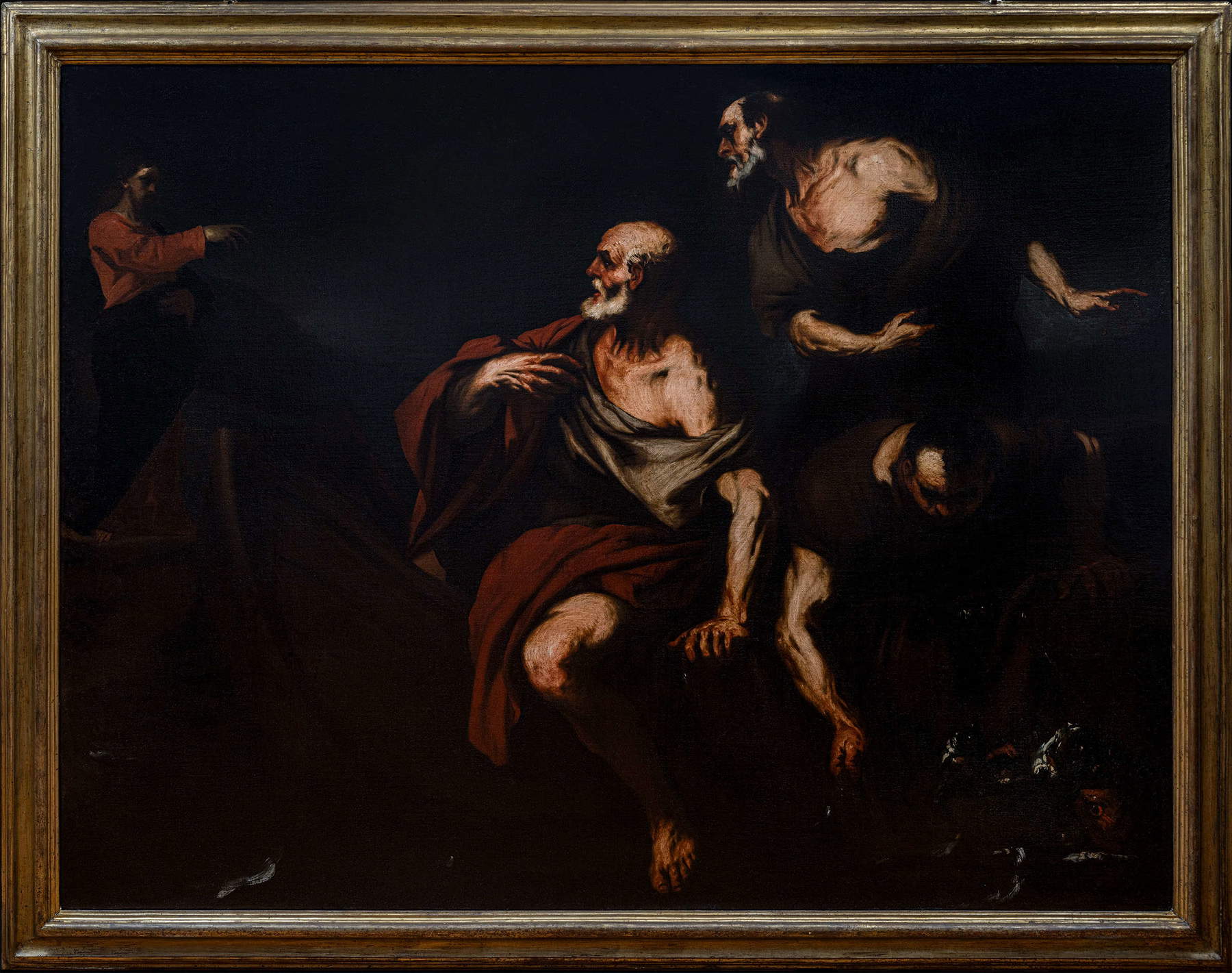 Luca Giordano, Die Berufung der Heiligen Petrus und Andreas zum Apostolat (um 1665; Öl auf Leinwand, 192 × 252 cm; Privatsammlung)