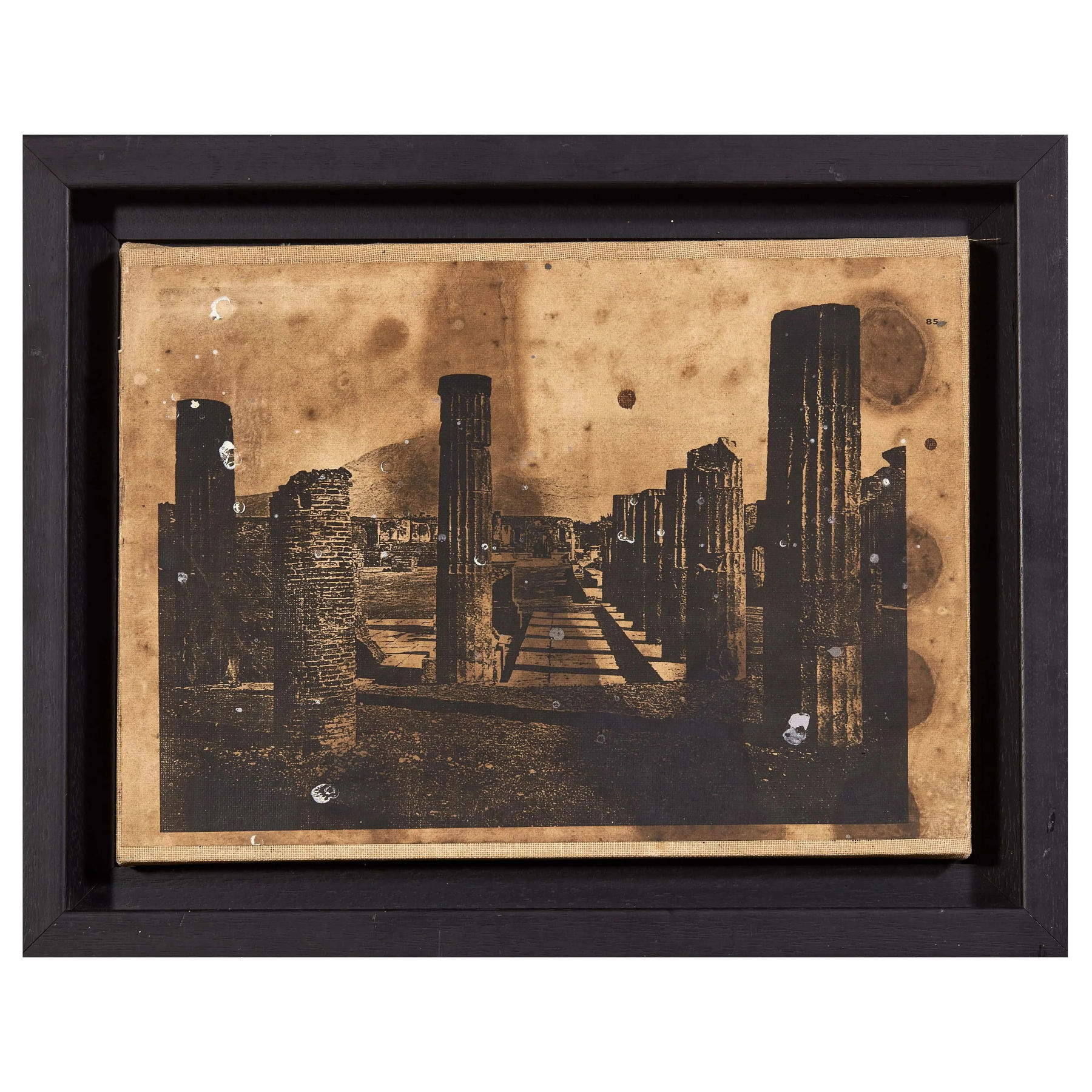 Luca Pignatelli, Pompei (2001; tecnica mista su carta intelata, 31,5x43 cm). Foto: Pandolfini