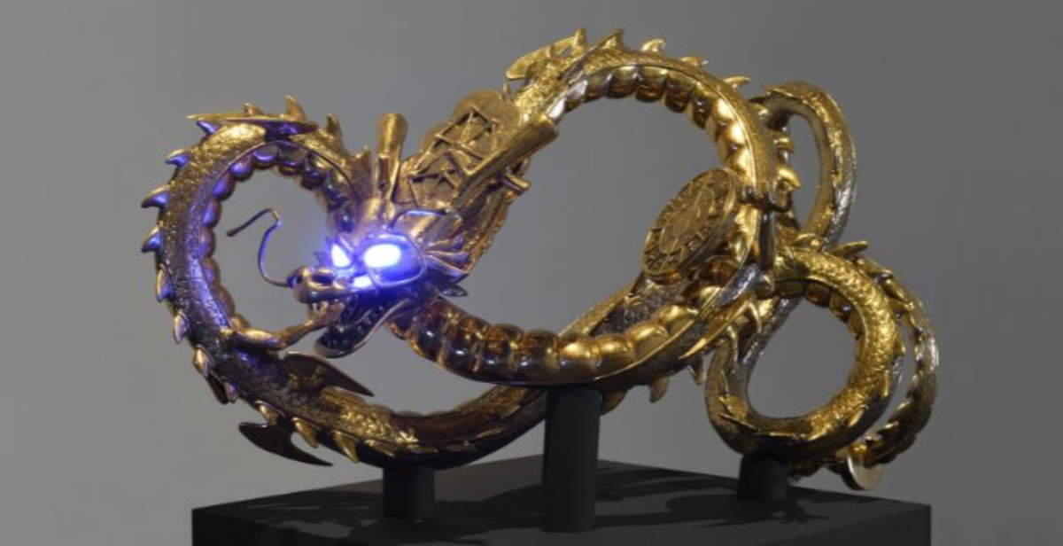 Luca Pozzi lleva a Verona un dragón inspirado en Dragon Ball y la gravedad cuántica