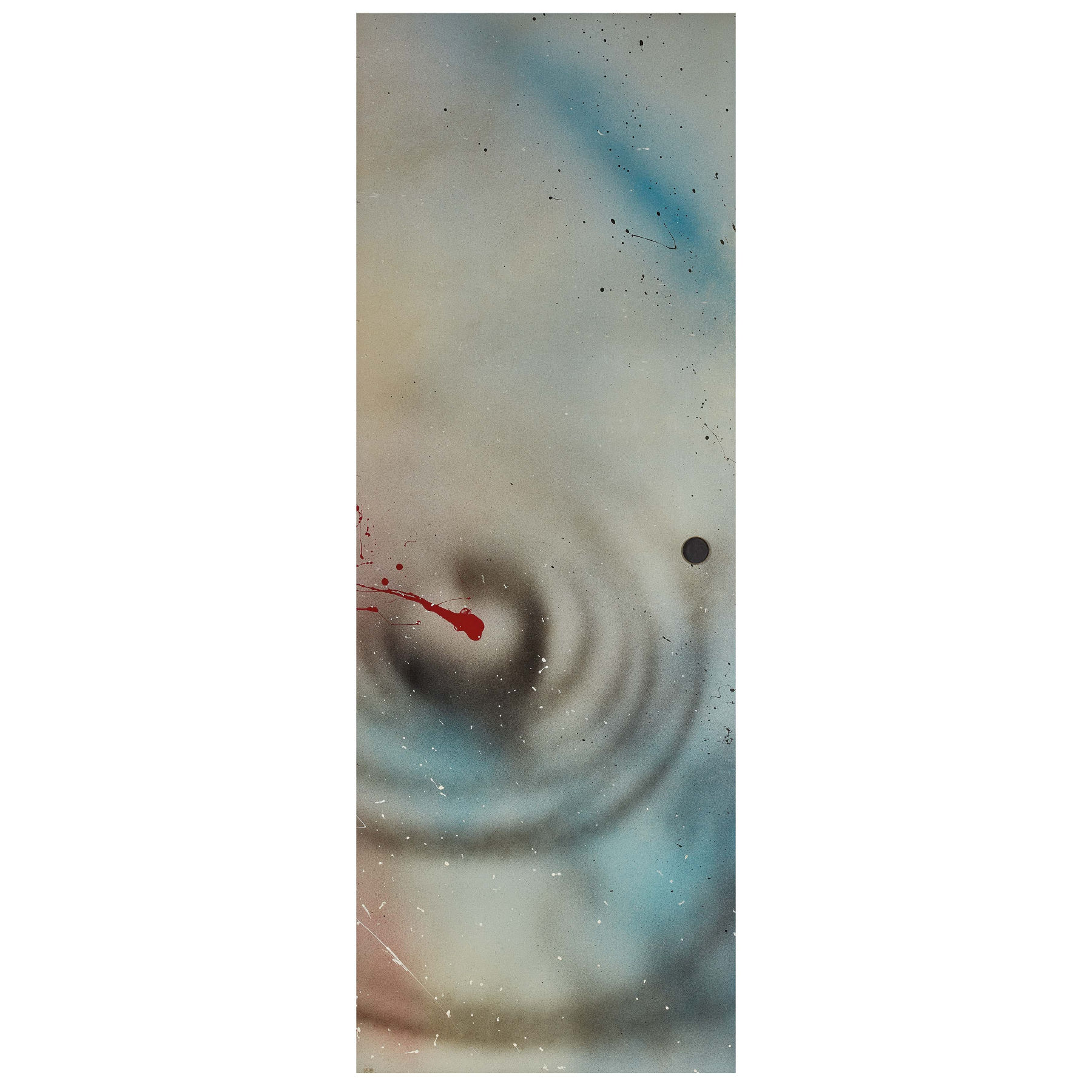 Lucio Fontana, Spatial (1952-53 ; technique mixte sur verre, 63x60 cm ; œuvre créée par Fontana pour la Collezione Borsani, Milan) Valeur estimée &euro; 60,000/100,000. L'œuvre est accompagnée d'une authentification de la Fondazione Lucio Fontana, Milan, et y est enregistrée sous le numéro 2432/2A.