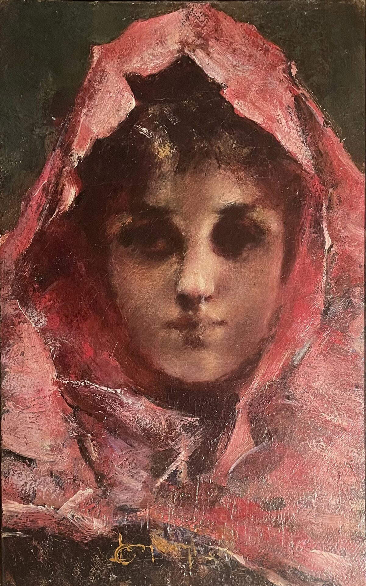 Luigi Conconi, Female Figure (Oil on canvas; 45 x 30 cm; Private collection) Courtesy of Quadreria dell&rsquo;800, Milan
