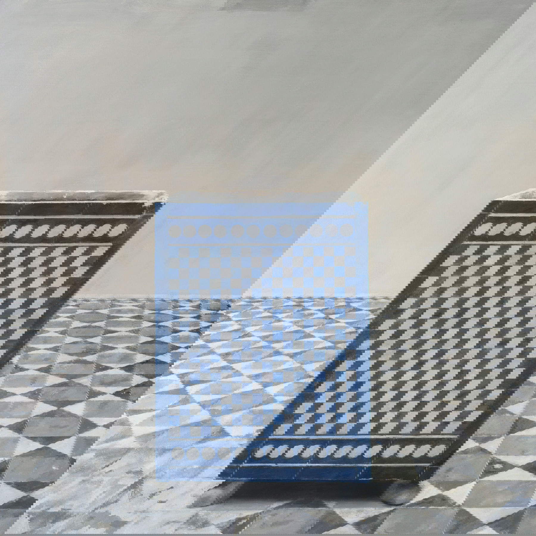 Luis Serrano, Jardinera (2024; óleo sobre lienzo, 130 &times; 130 cm; Madrid 1953) Créditos: Galleria Carlo Virgilio &amp; C.