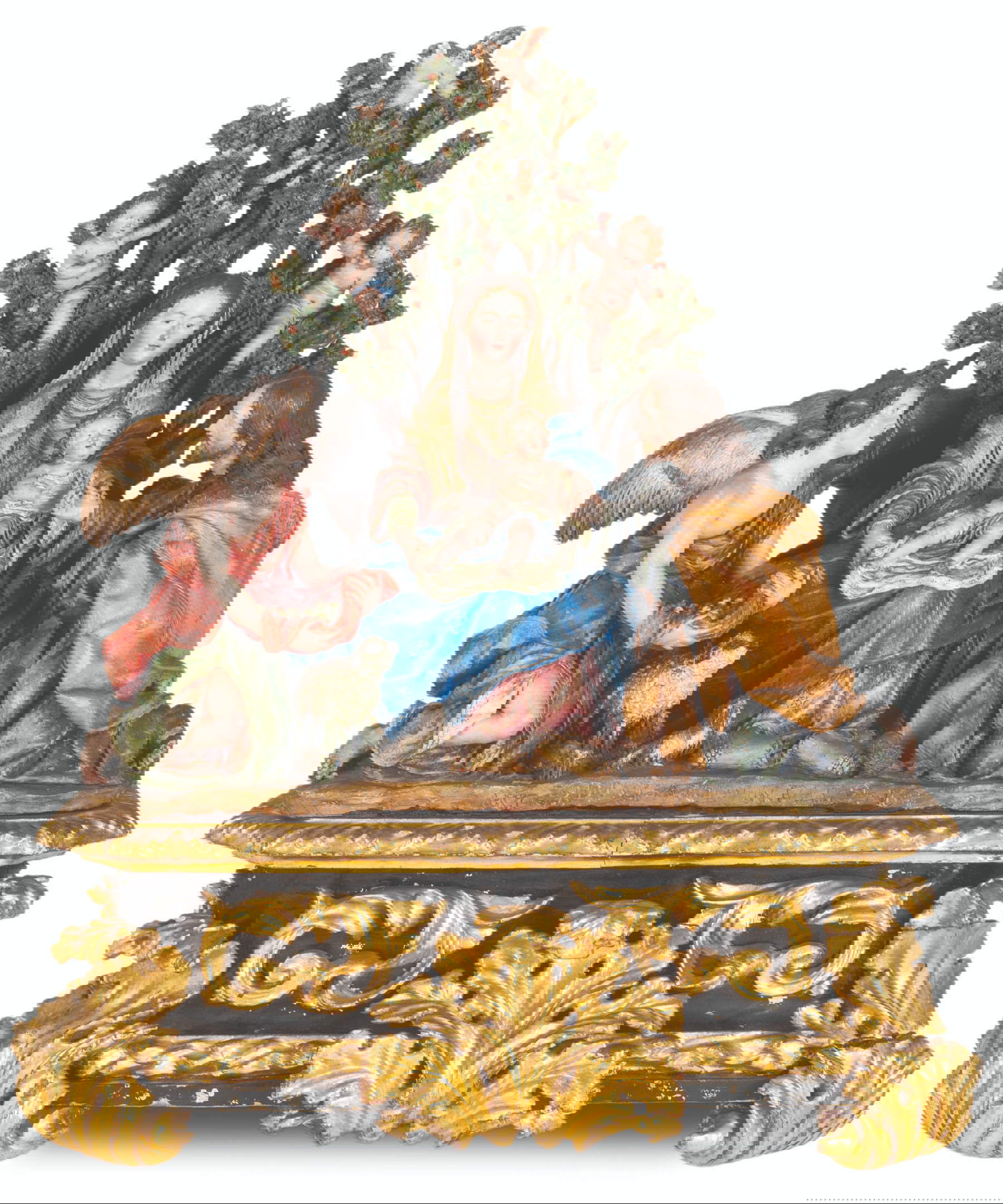 Luisa Rold&aacute;n, Rast auf der Flucht nach Ägypten (1691; Terrakotta und polychromes Holz; Madrid, Prado)