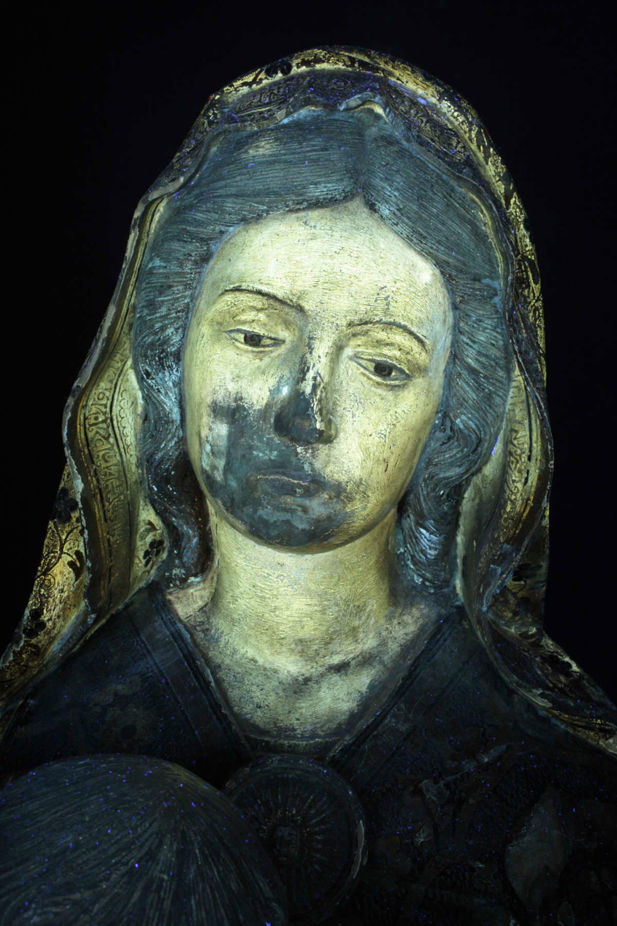 L'opera durante il restauro