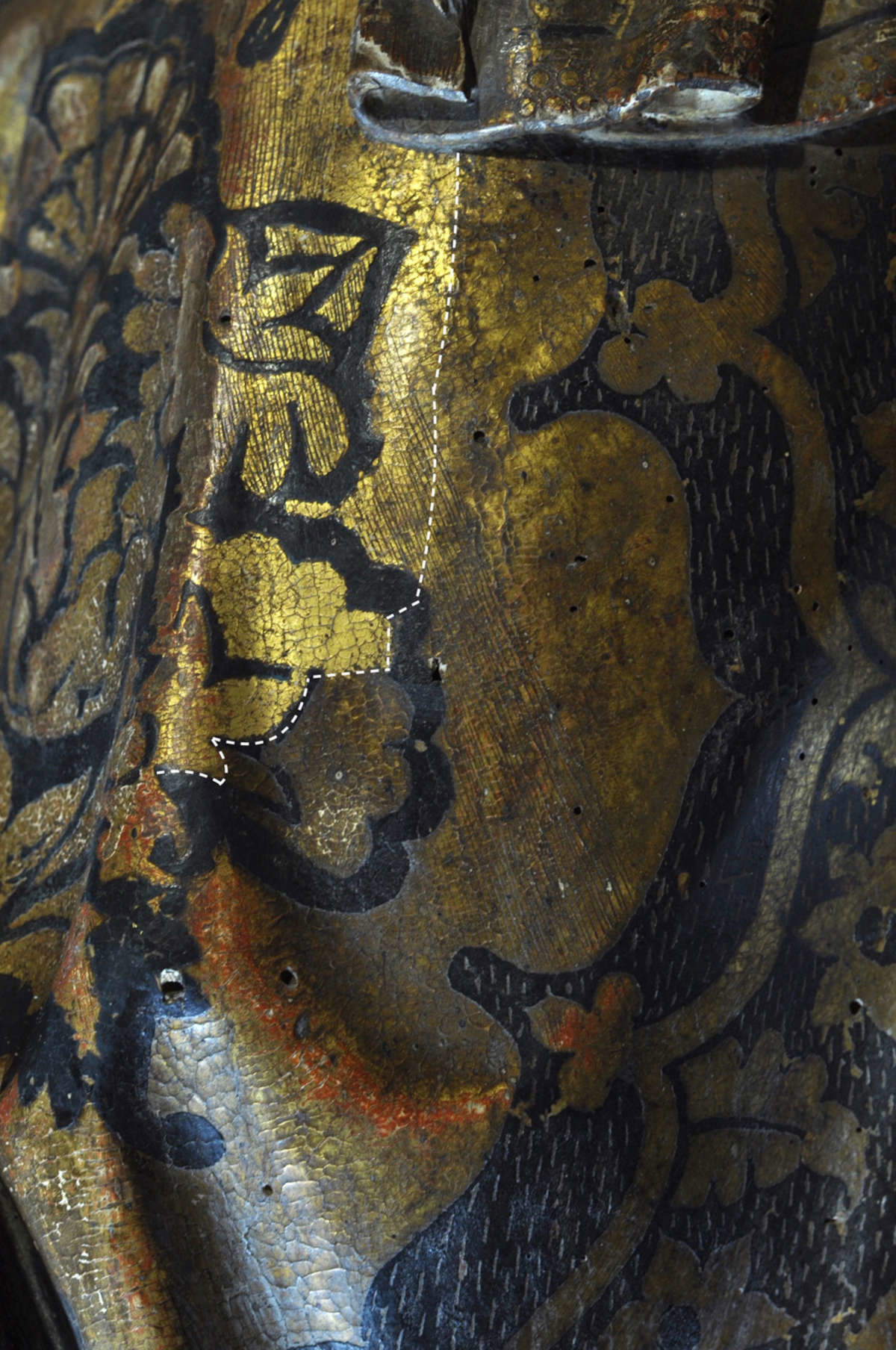 L'opera durante il restauro