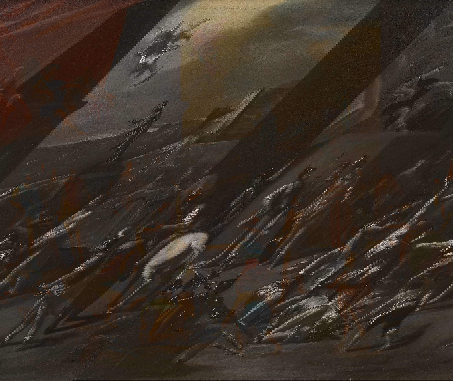 Maître des martyrs, Martyre de saint Laurent (première moitié du XVIIe siècle ; huile sur toile, 62,5 x 76 cm). Photo : Galerie Duponchel