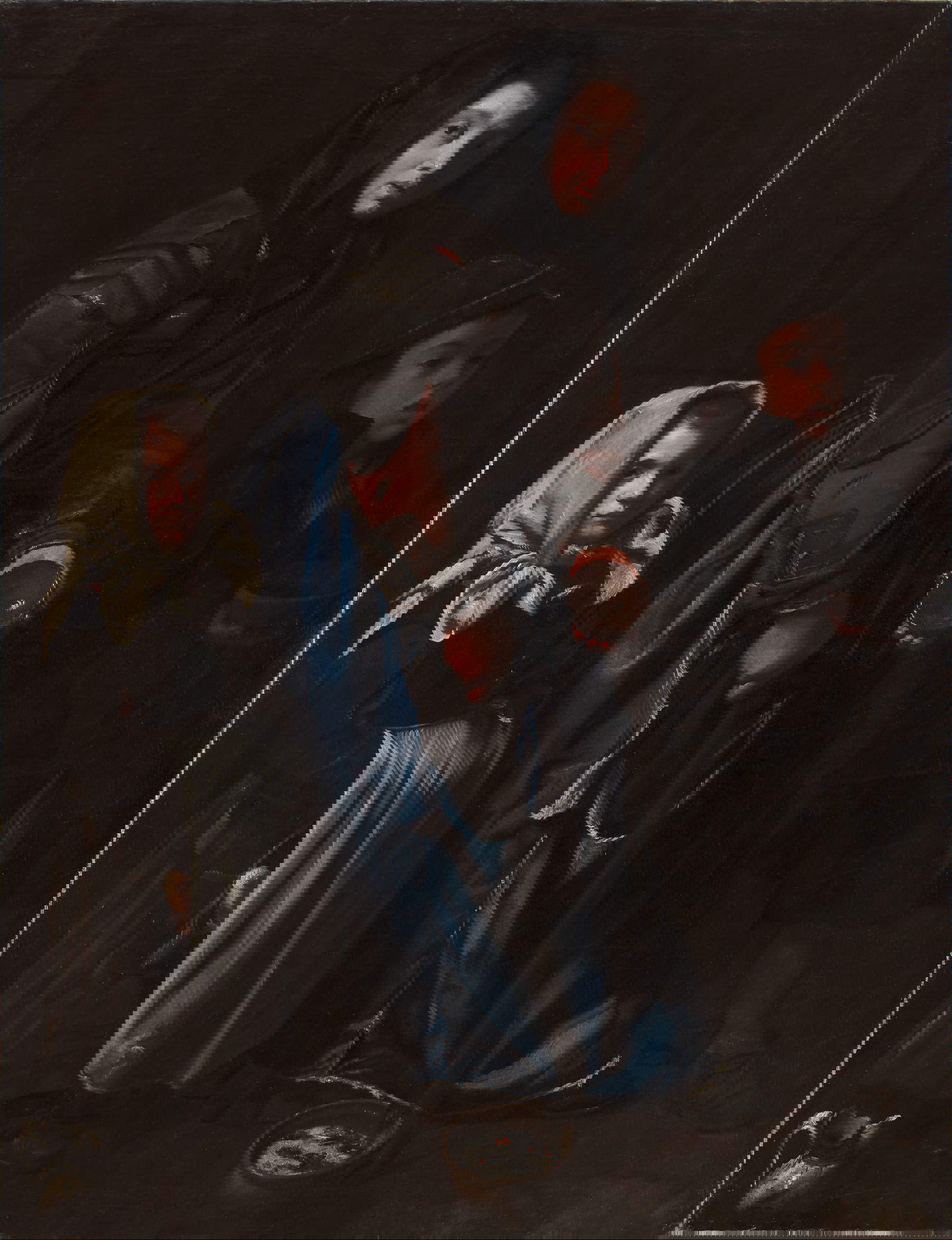 Meister der Jeans-Leinwand, Bettlermutter mit zwei Kindern (1675-1700; Öl auf Leinwand, 152 &times; 117 cm; Privatsammlung)