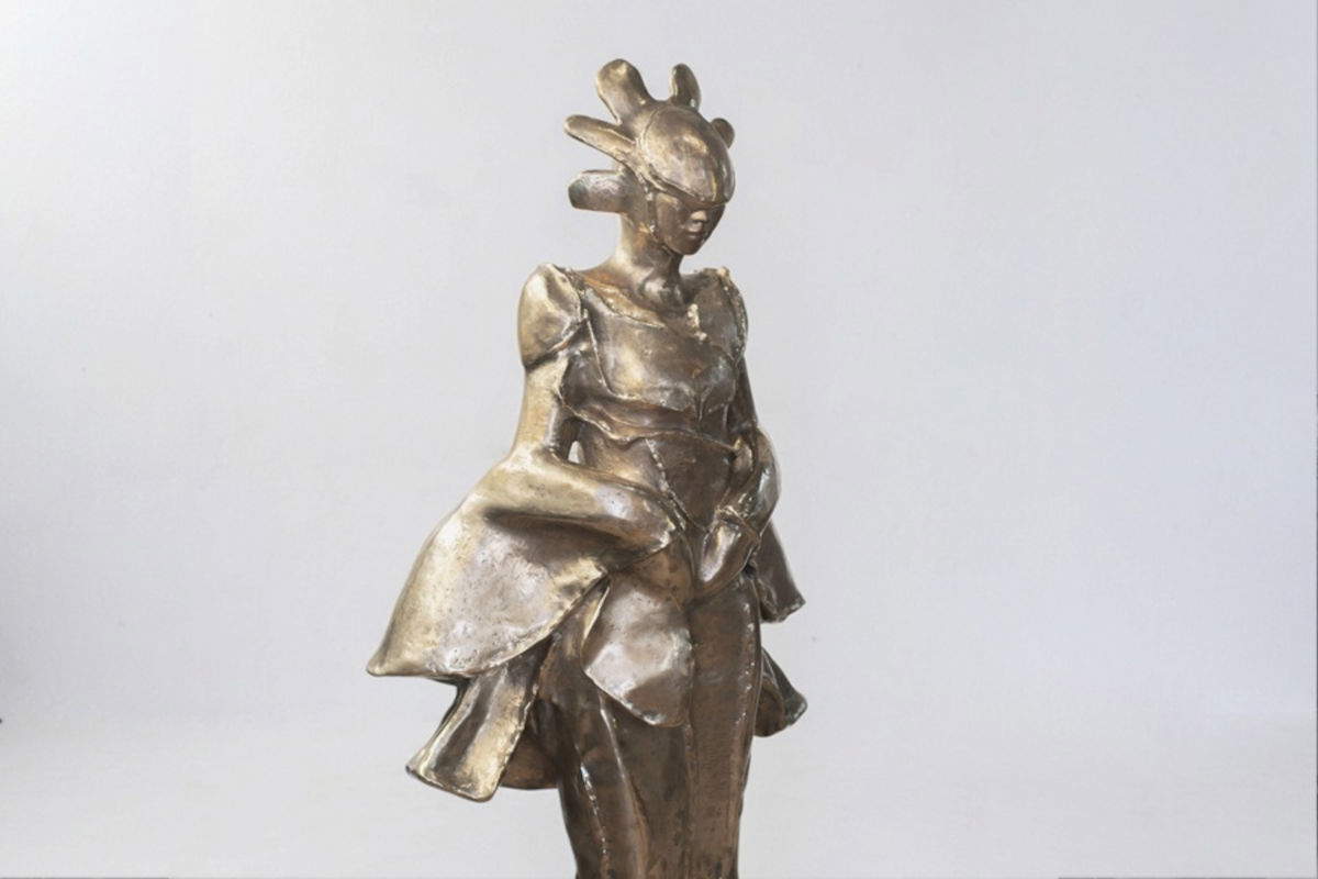 Maicol Borghetti's sculpture before the Capri Verdemare patina was applied. Photo: Maicol Borghetti