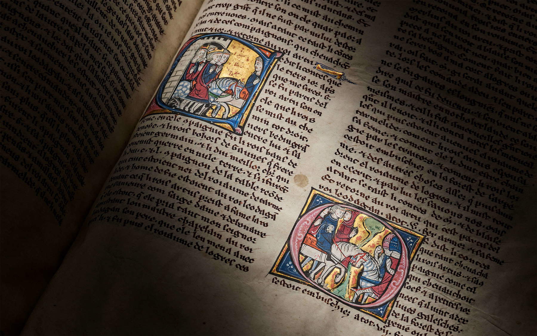 Master of the Apocalypse of Liège, Grail of Clermont-Tonnerre (c. 1290–1310; manuscript on parchment)