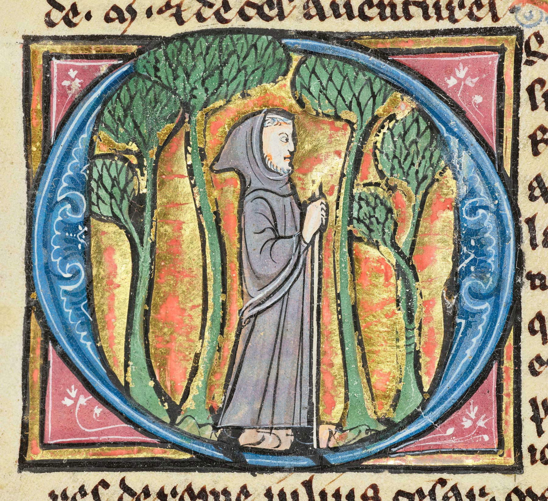 In *The Grail of Clermont-Tonnerre*, Merlin is portrayed as a complex character: a wise and far-sighted advisor, but also a shape-shifter and an unpredictable man of the woods. Here he is depicted in the forests of Northumberland, England.