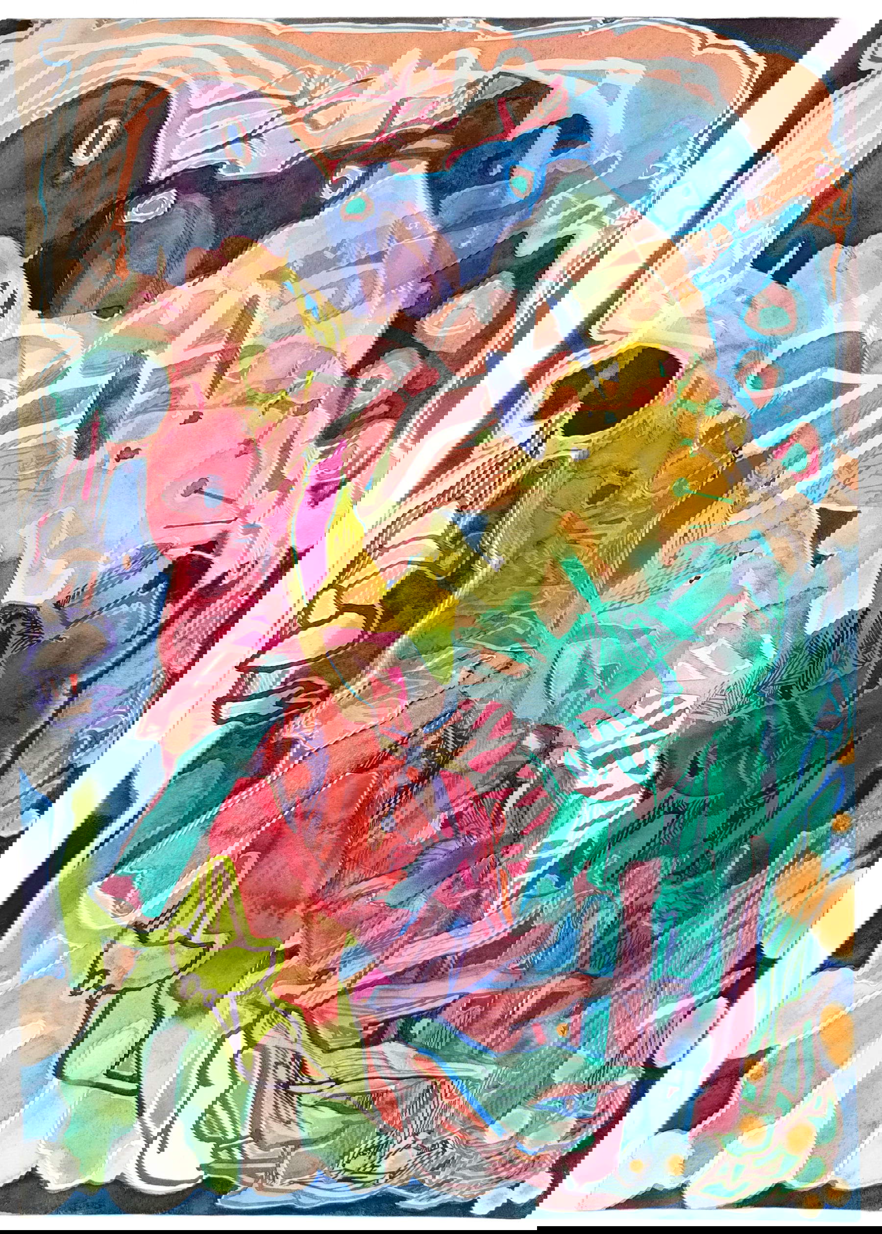 Manuel Portioli, XV-18, 2025 (watercolor on cotton paper, 42 x 30 cm) Courtesy of the artist