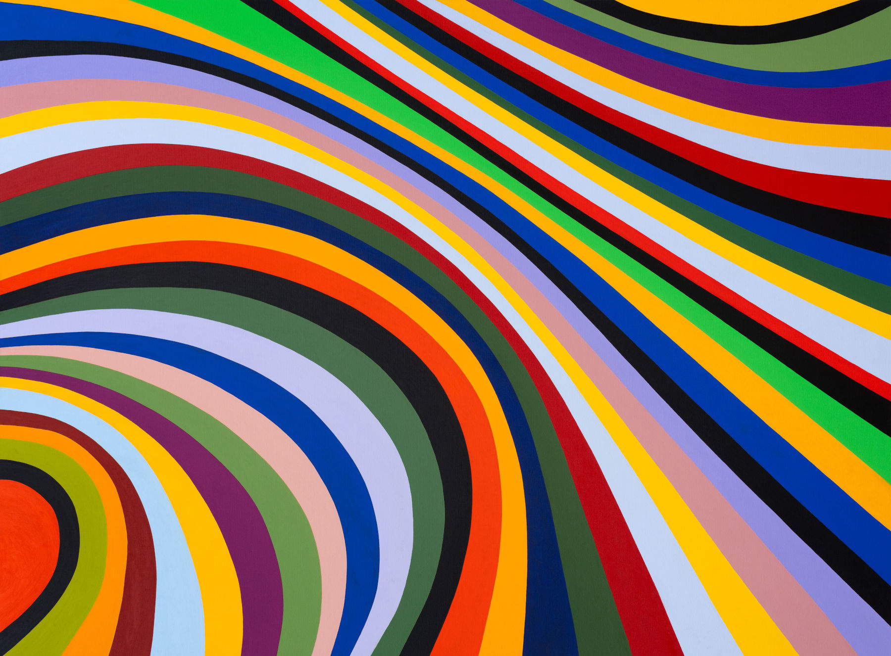 Marco Petrus, Vertigo (2025; oil on canvas, 180x240 cm) Photo: Lorenzo Palmieri