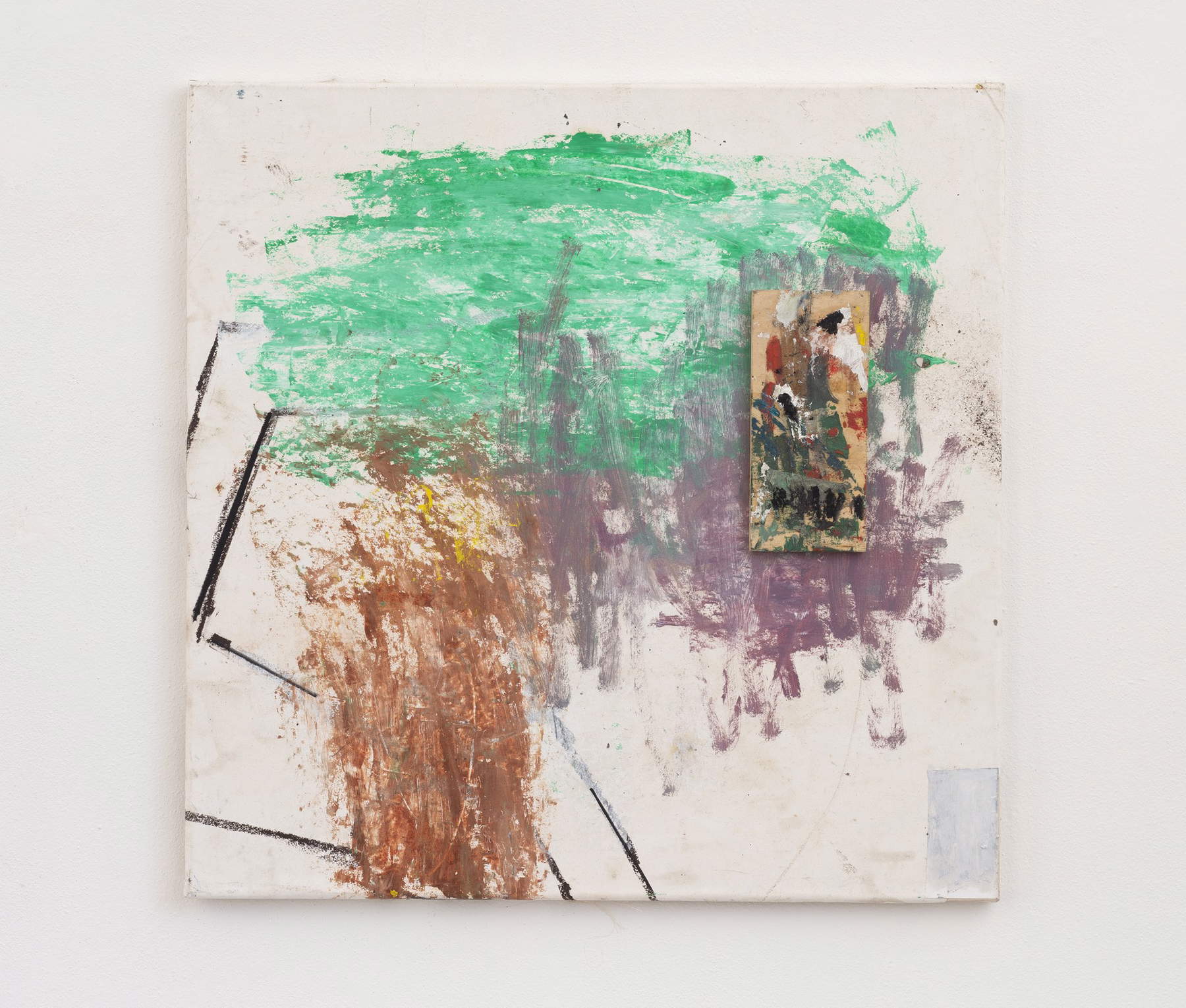 Marco Salvetti, st (25_15) (2025; Öl auf Papier auf Leinwand, 75 x 75 cm)