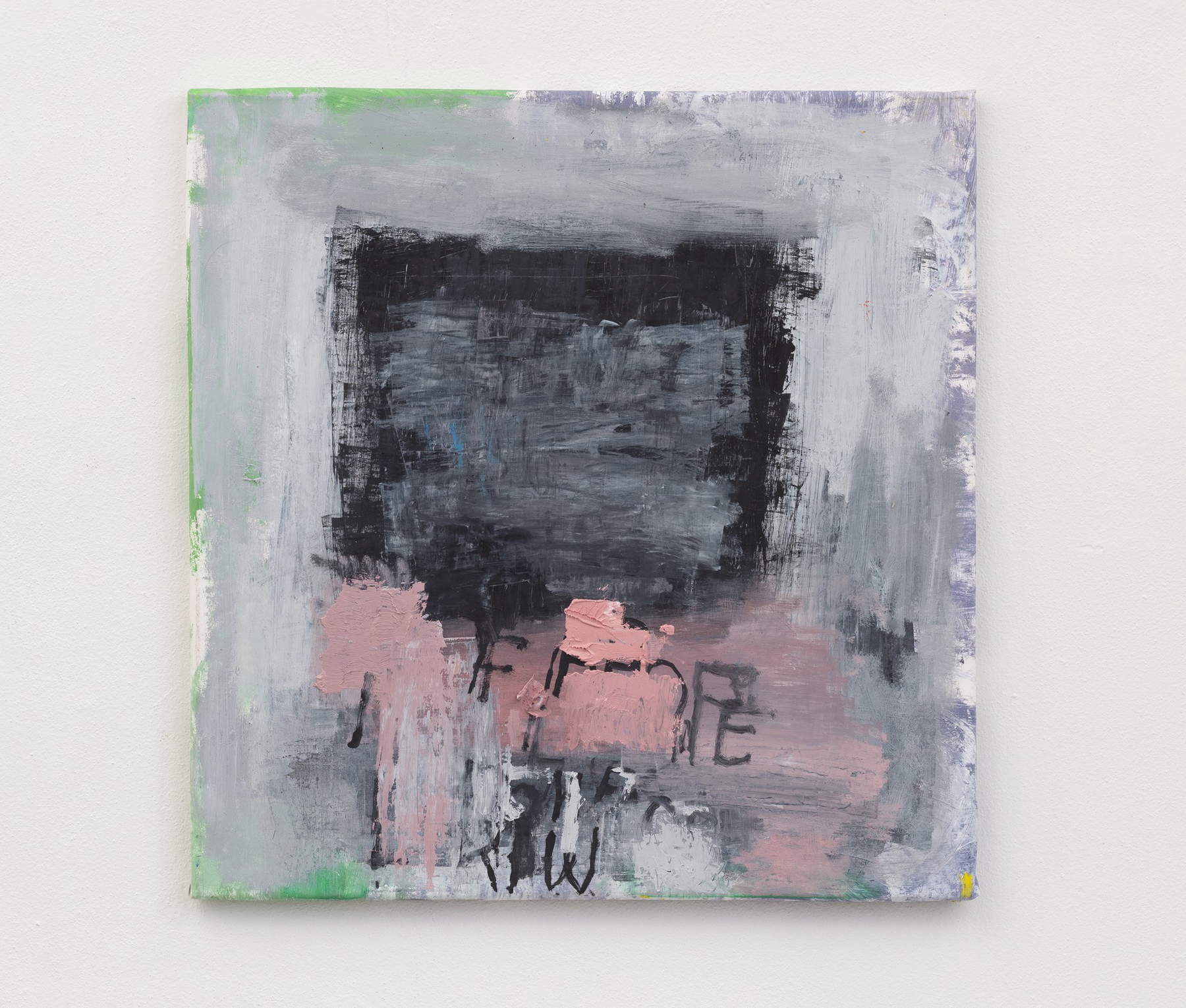 Marco Salvetti, st (25_18) (2025; Öl auf Papier auf Leinwand, 65 x 63 cm)