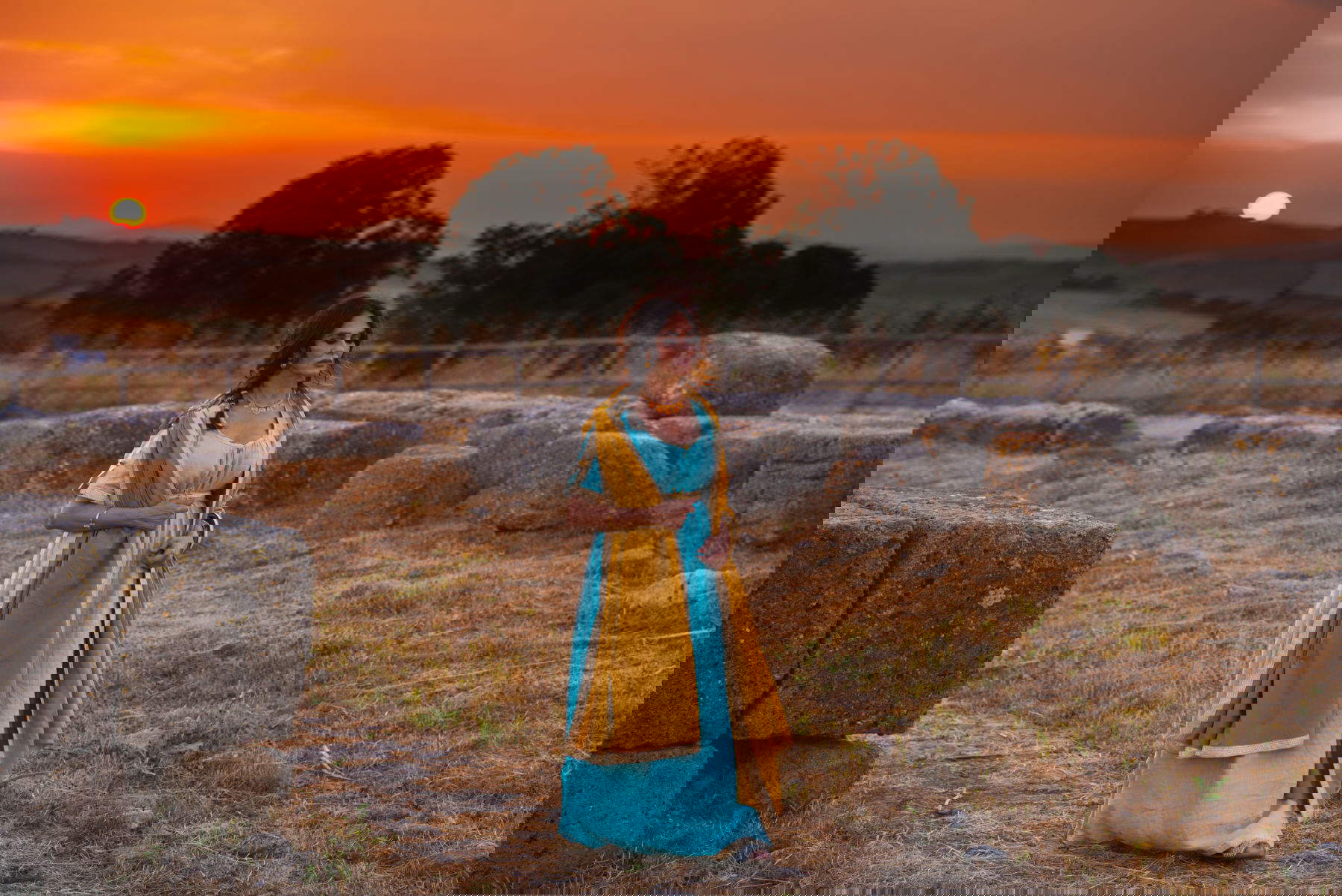 Backstage des Via Etrusca-Werbefilms mit Maria Grazia Cucinotta. Foto: Skylab Studios