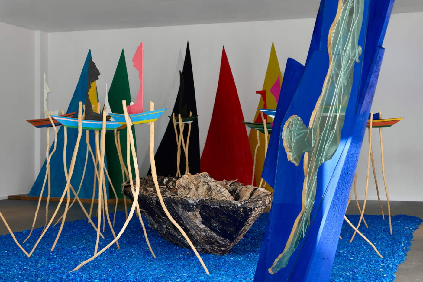 Montaje de la exposición Mario Ceroli, el mar y el mito. Un cuaderno de bitácora sobre las rutas de Homero, 21Art Jesolo, 2026. Foto: Federico Beccari