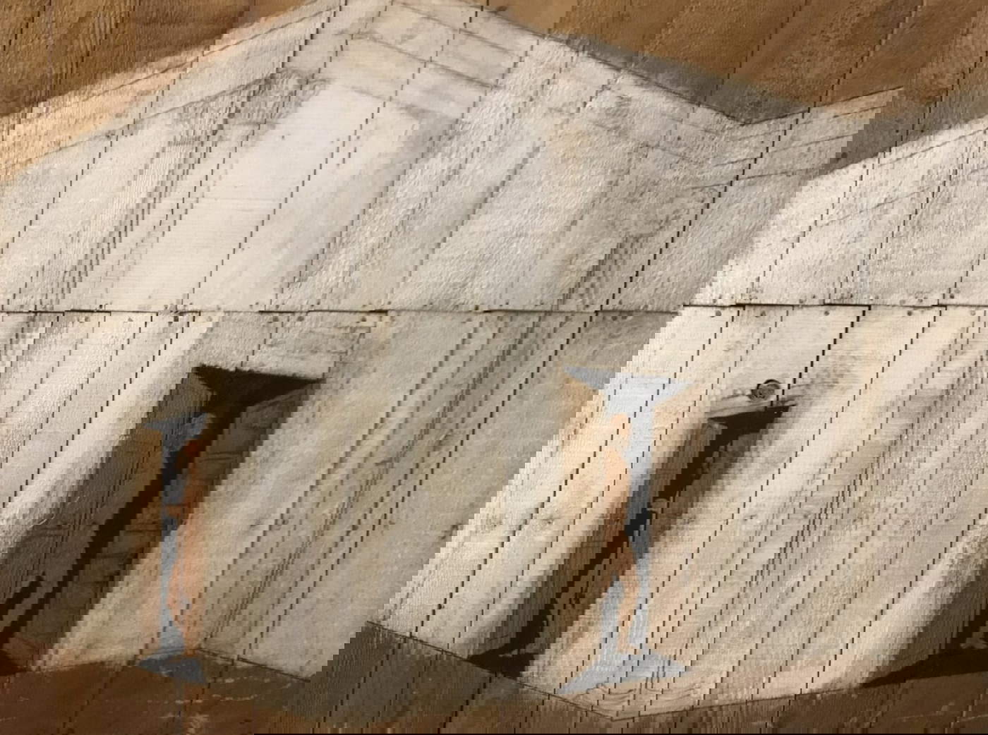 Mario Ceroli, Untitled (1981; mixed media on wood, 80 x 106 x 9 cm)