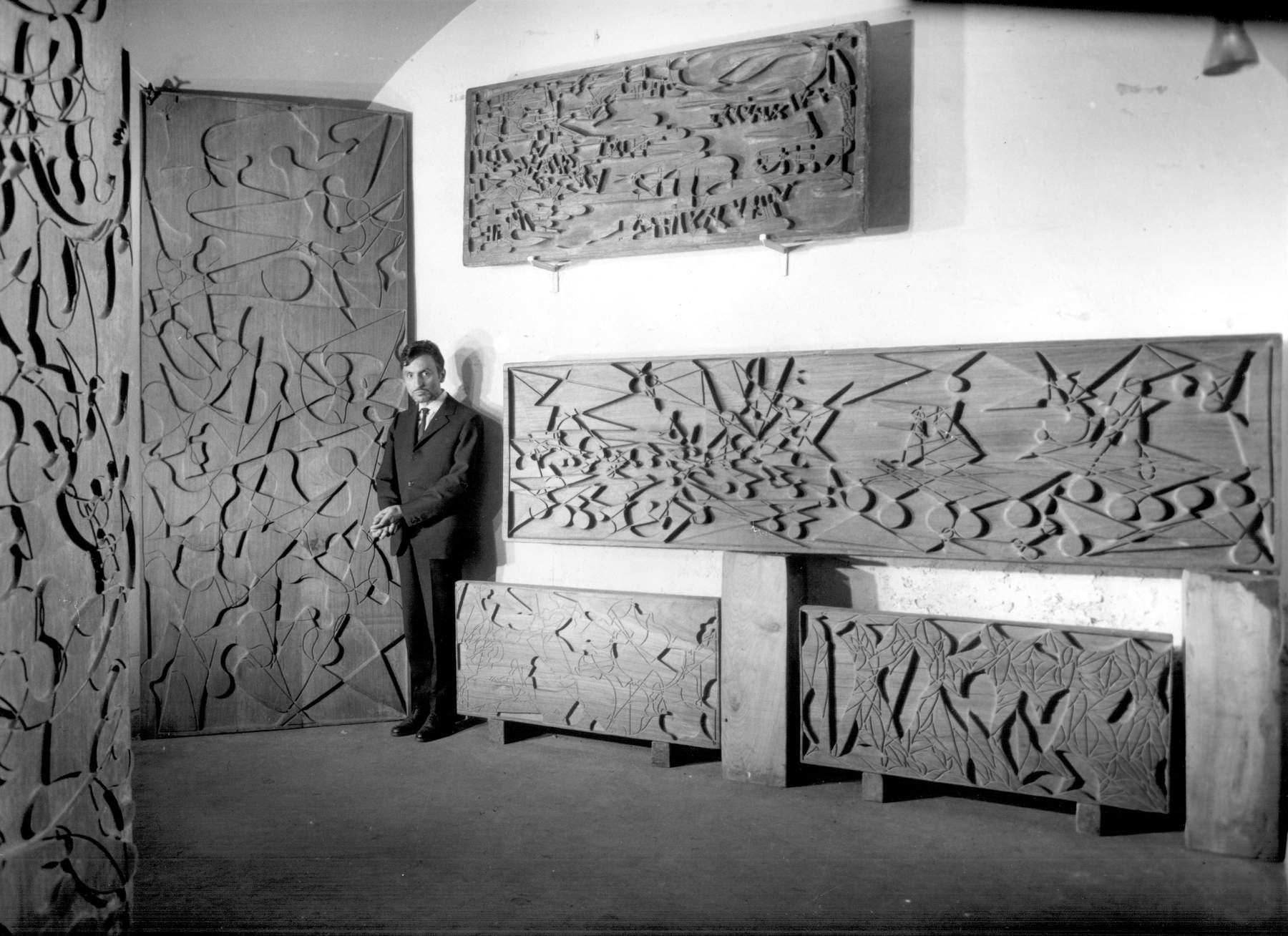 Mario Giansone zwischen seinen Werken