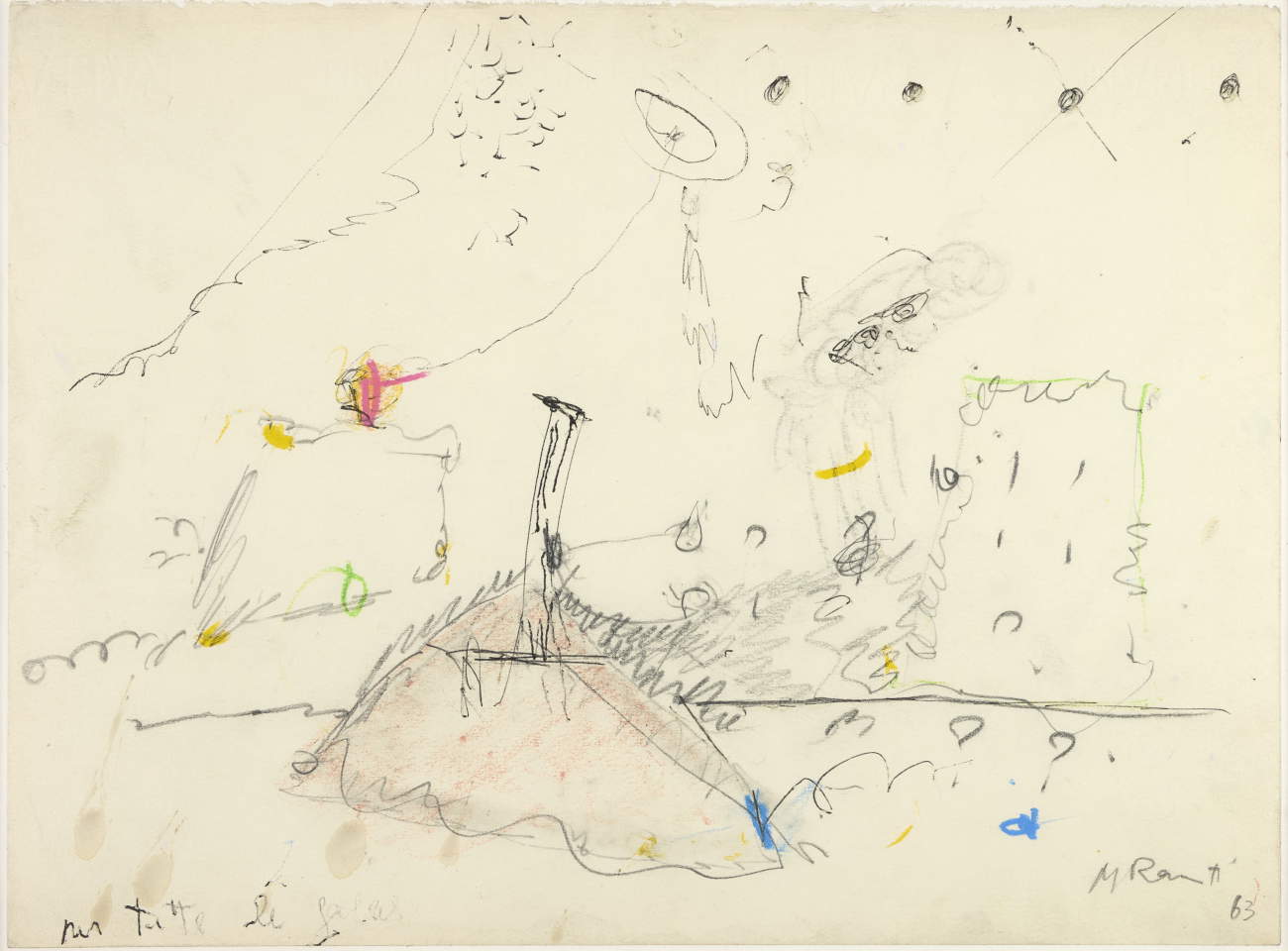 Mario Raciti, „Für alle Galaxien!“ (1963; Mailand, Museo del Novecento). Foto: Riccardo Molino