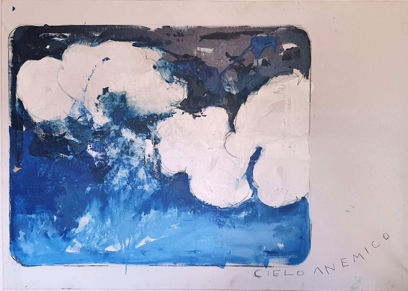 Mario Schifano, Cielo anemico (1964)