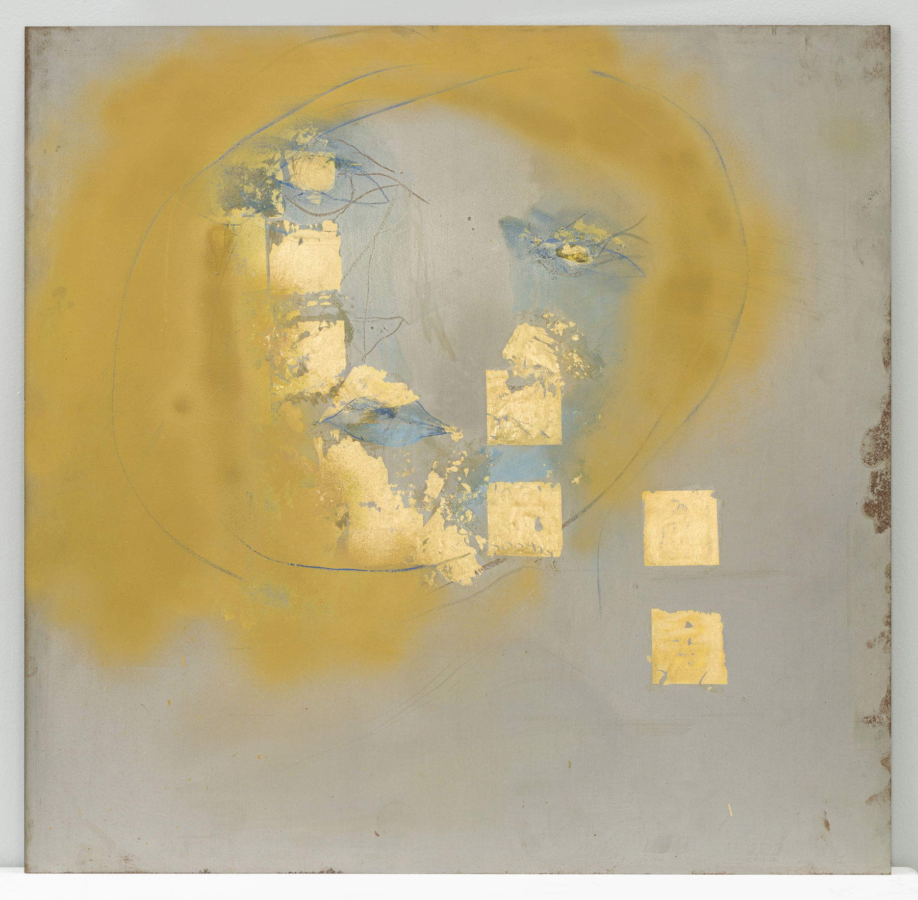 Marisa Merz, Sin título (2002; técnica mixta sobre placa de hierro; Colección Giancarlo y Danna Olgiati)