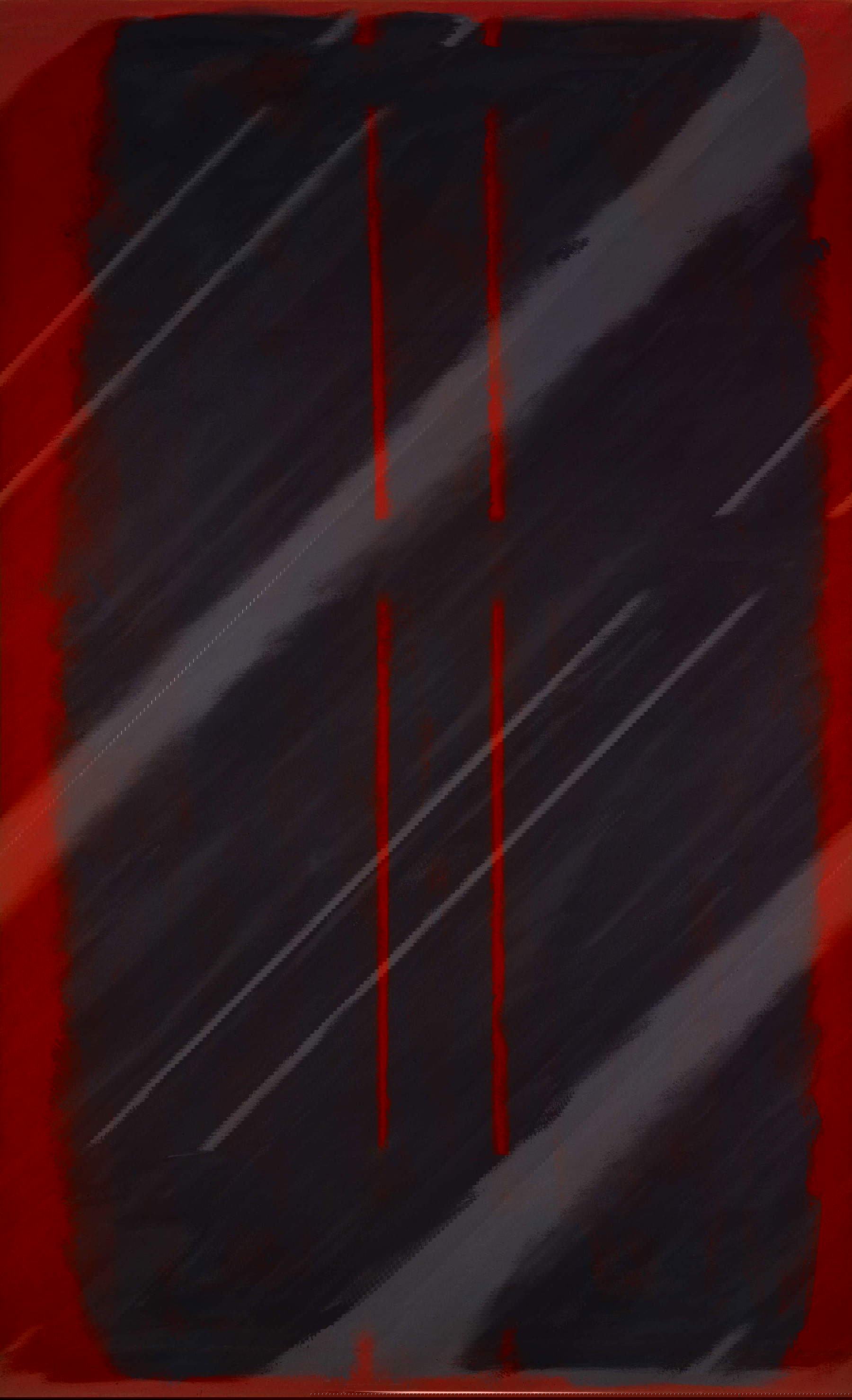 Mark Rothko, Untitled [Harvard Murals Sketch] (Schizzo per gli Harvard Murals) (1962; olio su tela, 236,9 &times; 144,1 cm; Collezione privata Cat. Rais. n. 731 - Estate inv. 5116.60)