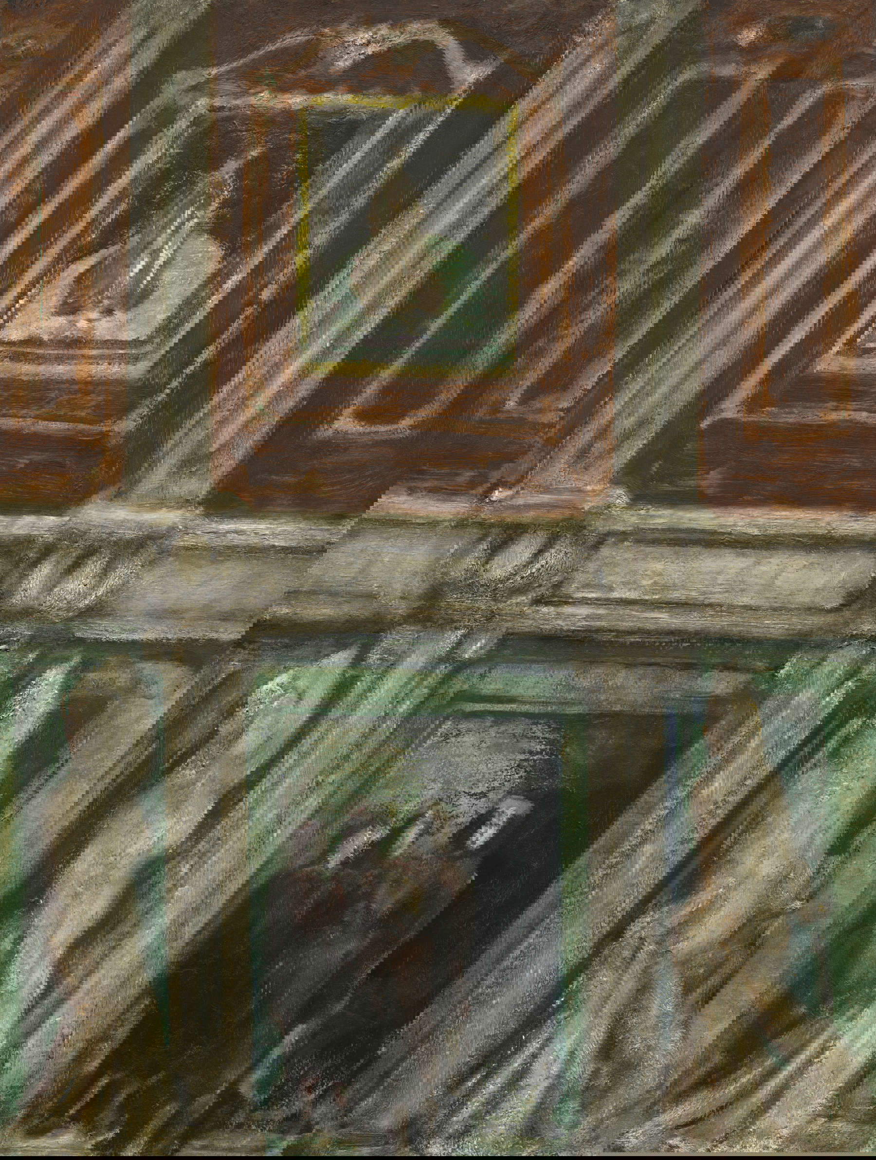 Mark Rothko, Interior (1936; olio su tavola 60,6 &times; 46,4 cm; Washington DC, The National Gallery of Art, Donazione The Mark Rothko, Foundation, Inc., 1986.43.26, Cat. Rais. n. 79). Foto su concessione di National Gallery of Art