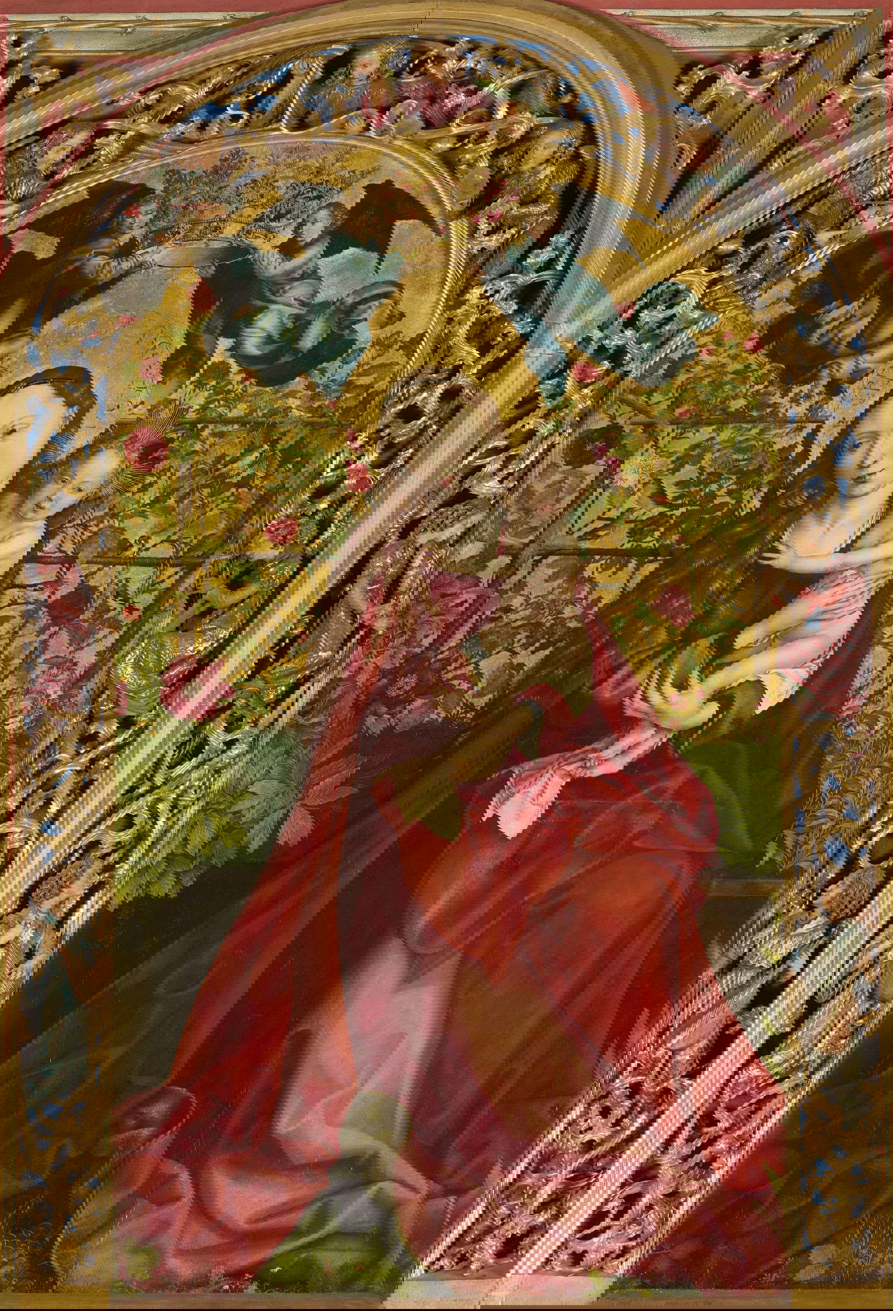 Martin Schongauer, The Virgin of the Rose Garden &copy; R&eacute;gion Grand Est - Inventaire g&eacute;n&eacute;ral, Bastien Garnier