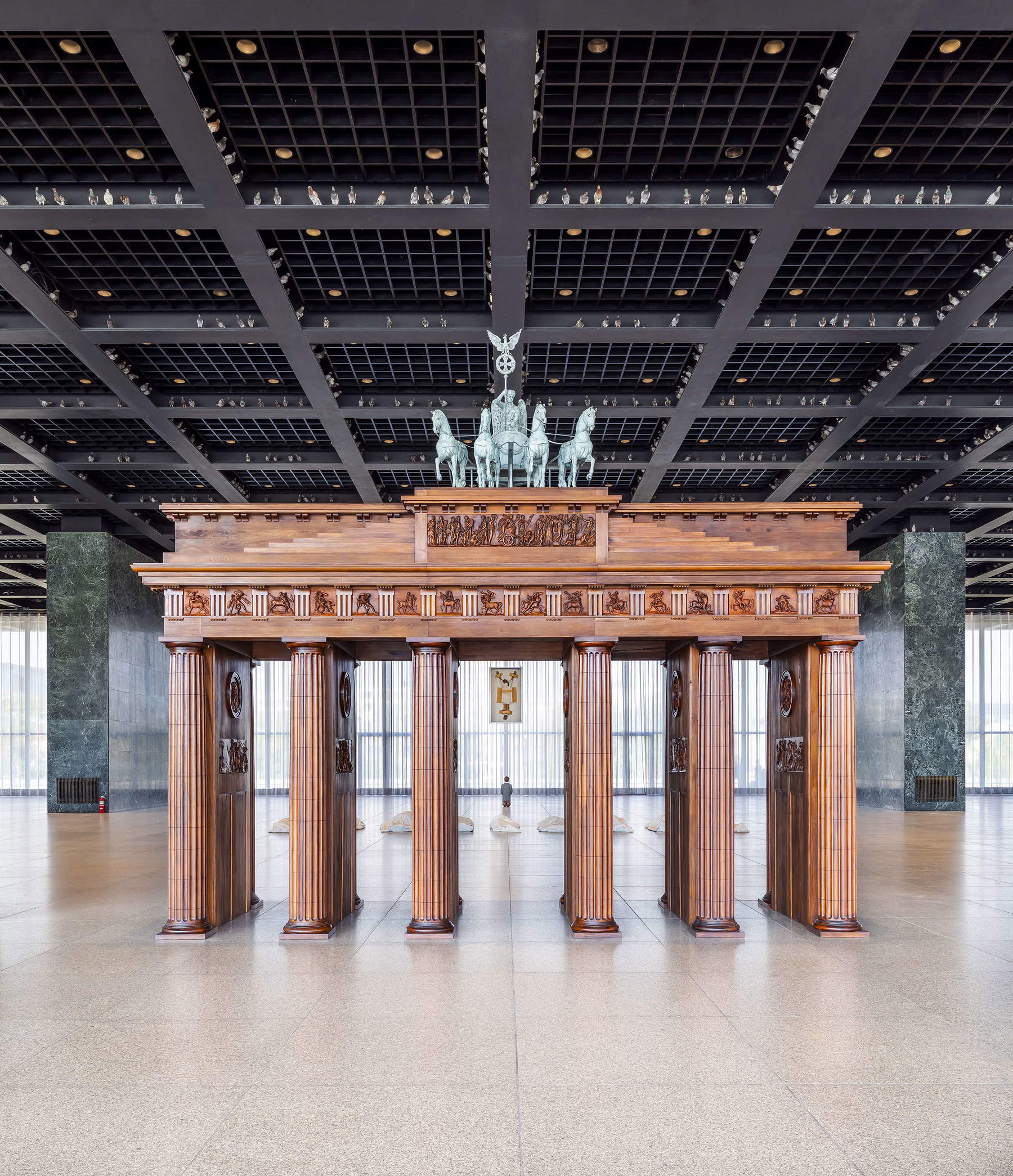 Maurizio Cattelan, NIGHT, installations. Photo: David von Becker &copy; Neue Nationalgalerie &ndash; Stiftung Preu&szlig;ischer Kulturbesitz