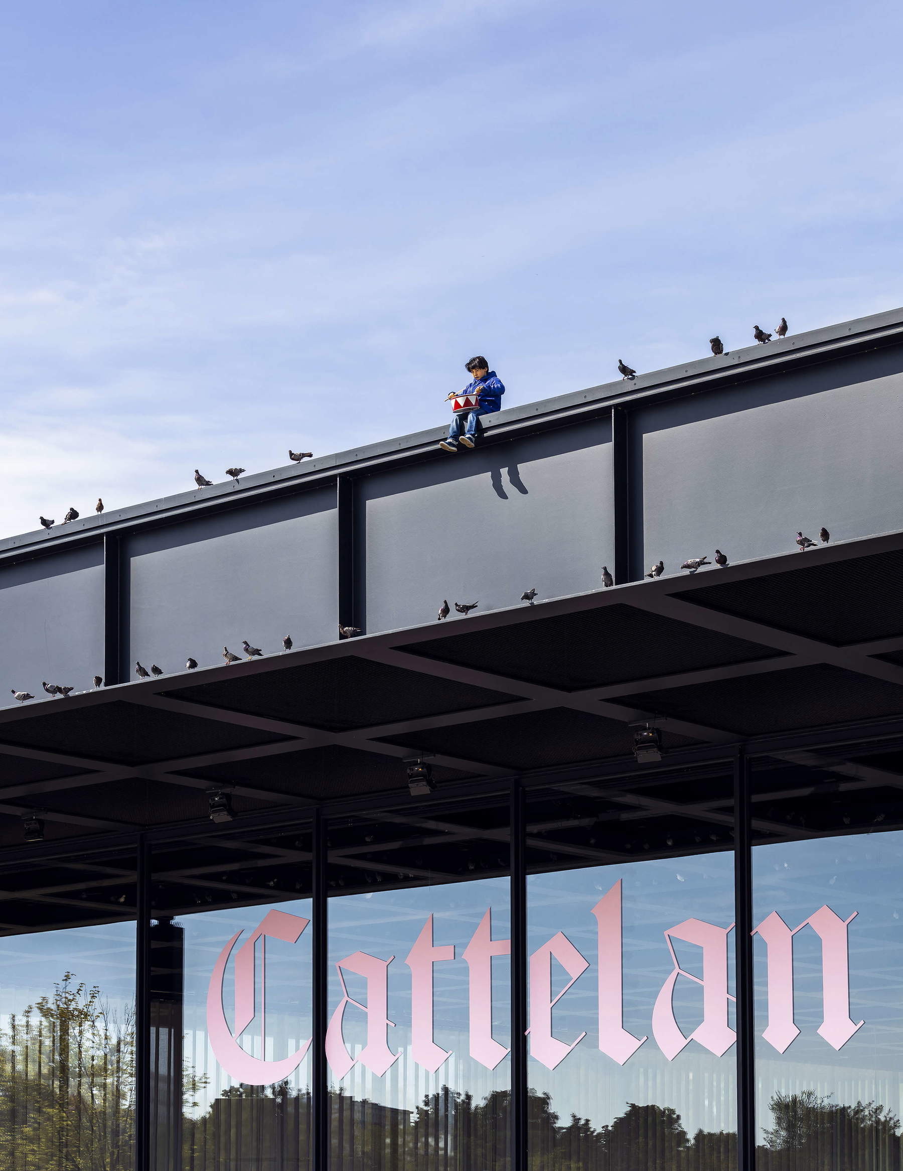 Maurizio Cattelan, NIGHT, installations. Photo: David von Becker &copy; Neue Nationalgalerie &ndash; Stiftung Preu&szlig;ischer Kulturbesitz