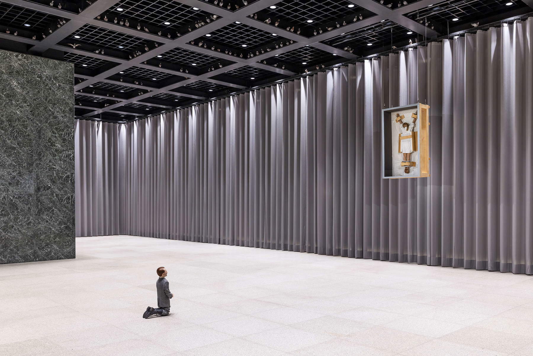 Maurizio Cattelan, NIGHT, installations. Photo: David von Becker &copy; Neue Nationalgalerie &ndash; Stiftung Preu&szlig;ischer Kulturbesitz
