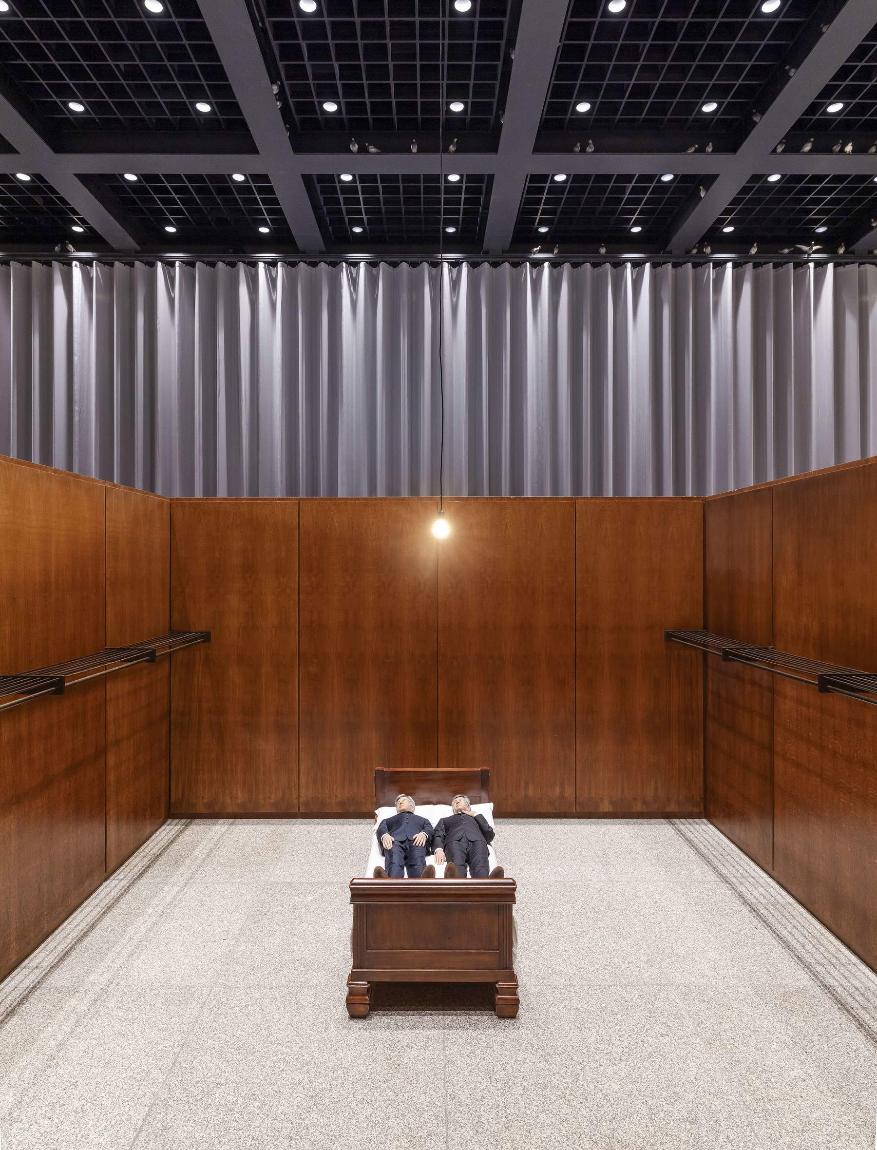 Maurizio Cattelan, NIGHT, installations. Photo: David von Becker &copy; Neue Nationalgalerie &ndash; Stiftung Preu&szlig;ischer Kulturbesitz