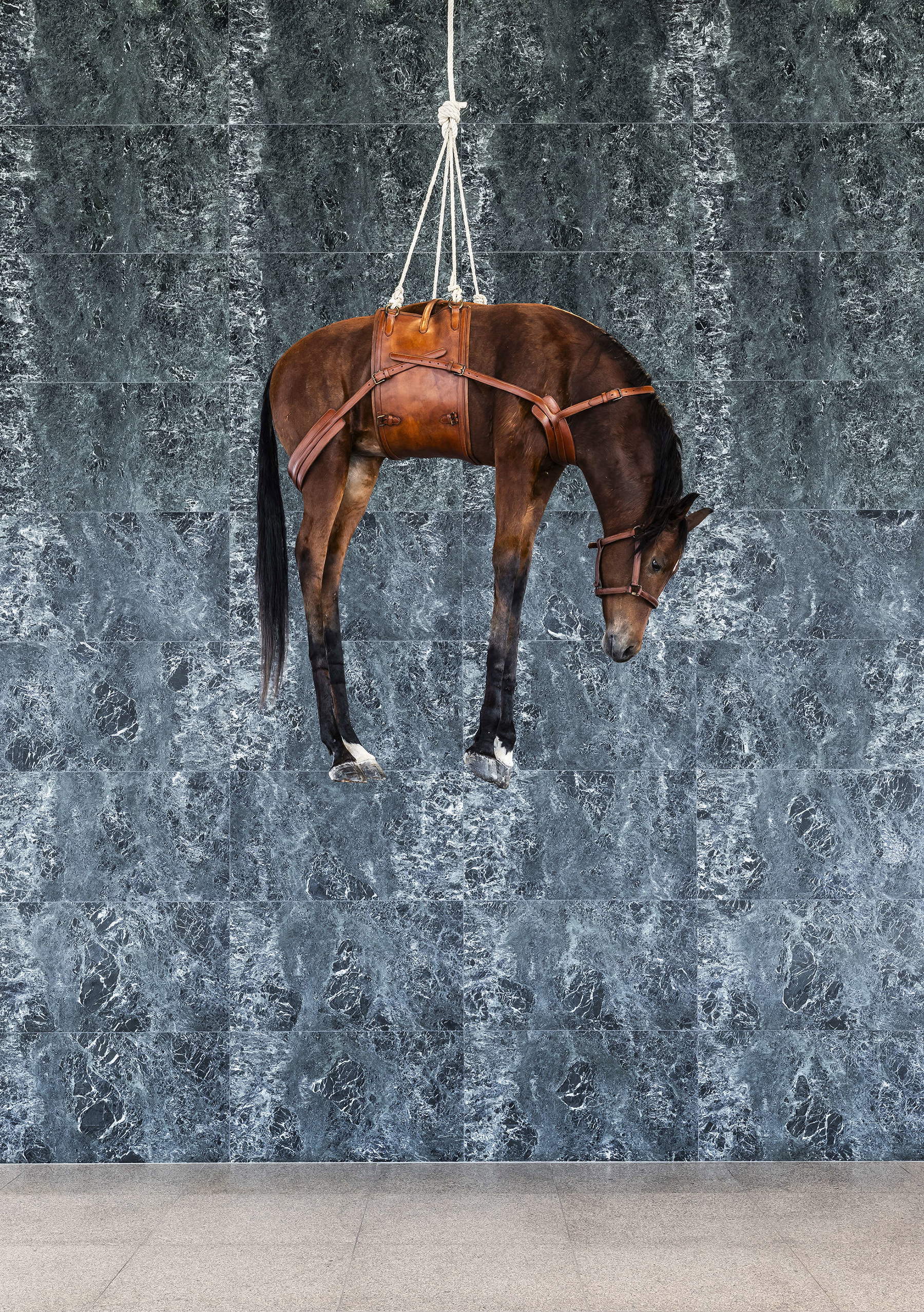 Maurizio Cattelan, NIGHT, installations. Photo: David von Becker &copy; Neue Nationalgalerie &ndash; Stiftung Preu&szlig;ischer Kulturbesitz