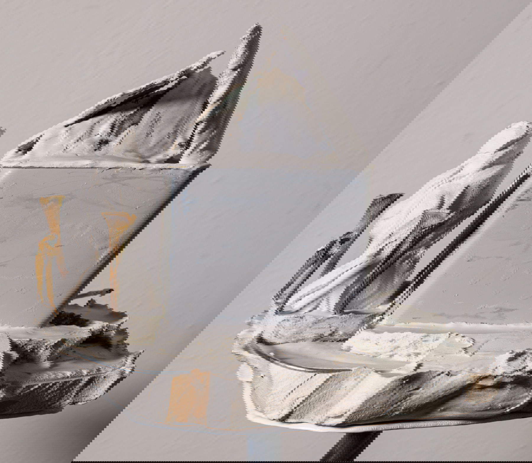 Maurizio Pierfranceschi, Olive Garden, detail (2026; plaster, iron, aluminum, agave thorns, 18 x 24 x 22 cm)