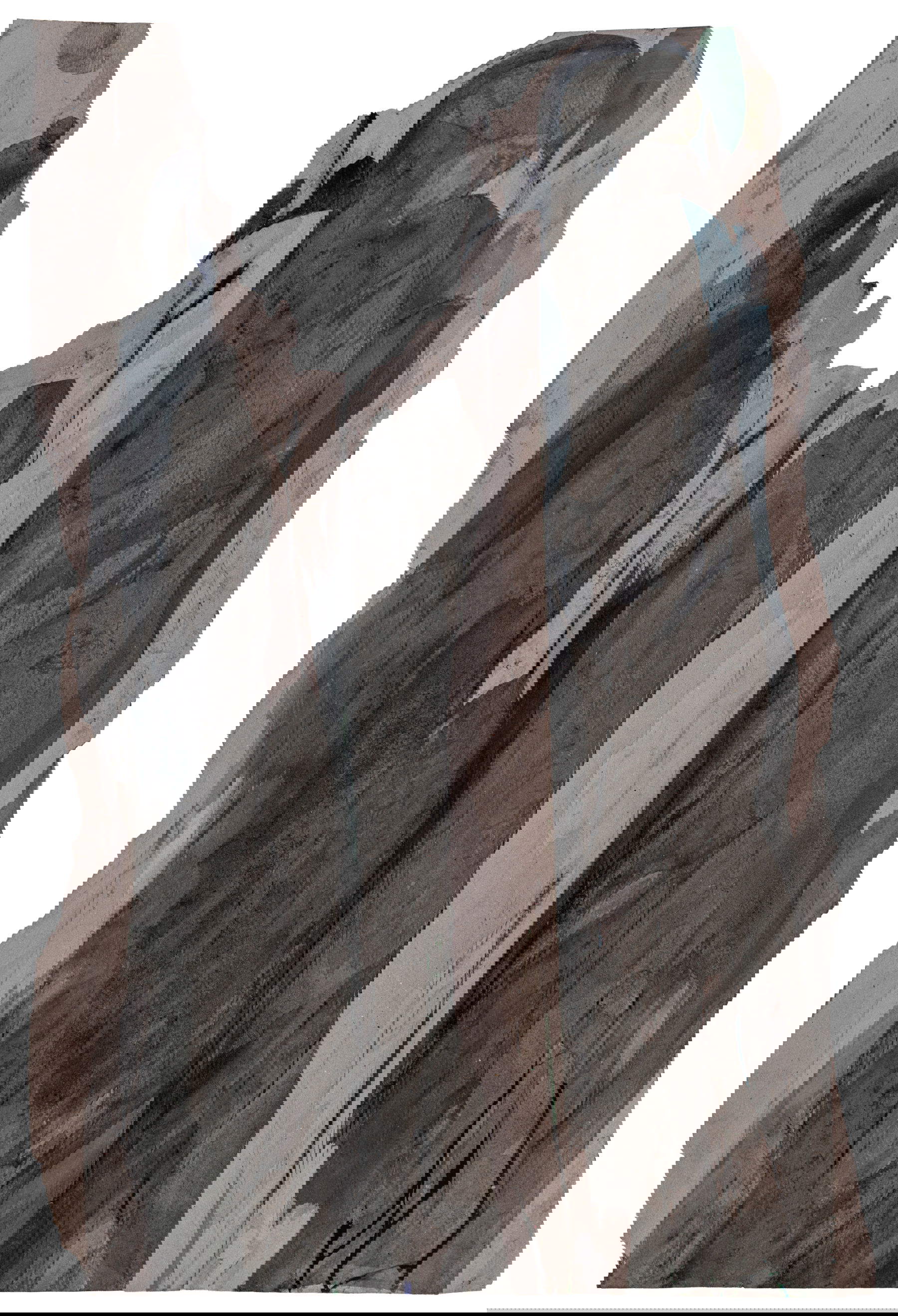 Maurizio Pierfranceschi, Rubl&euml;v (2025; water colors on gray cardboard, 101 x 68 cm)