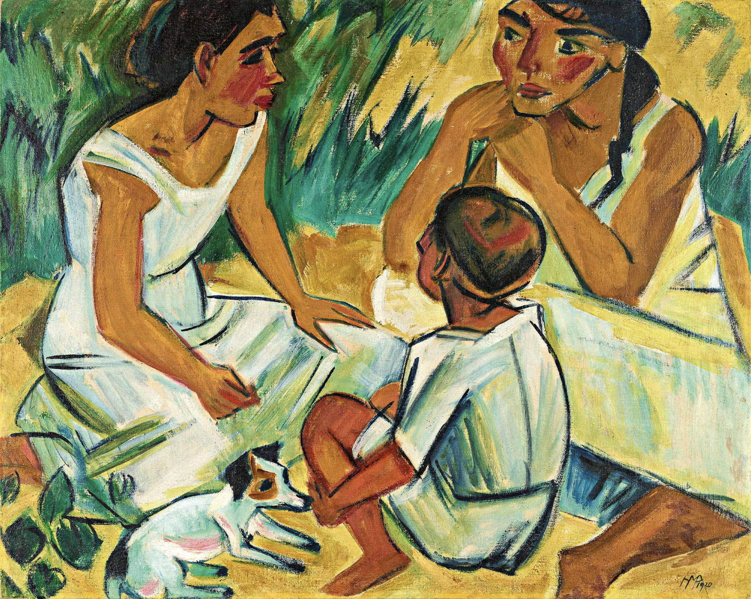 Max Pechstein, „Das Gespräch“ (1920; Öl auf Leinwand, 80 x 100 cm; Privatsammlung) &copy; 2026 Pechstein – Hamburg / Berlin Foto &copy; KUNSTSAMMLUNGEN ZWICKAU Max-Pechstein-Museum