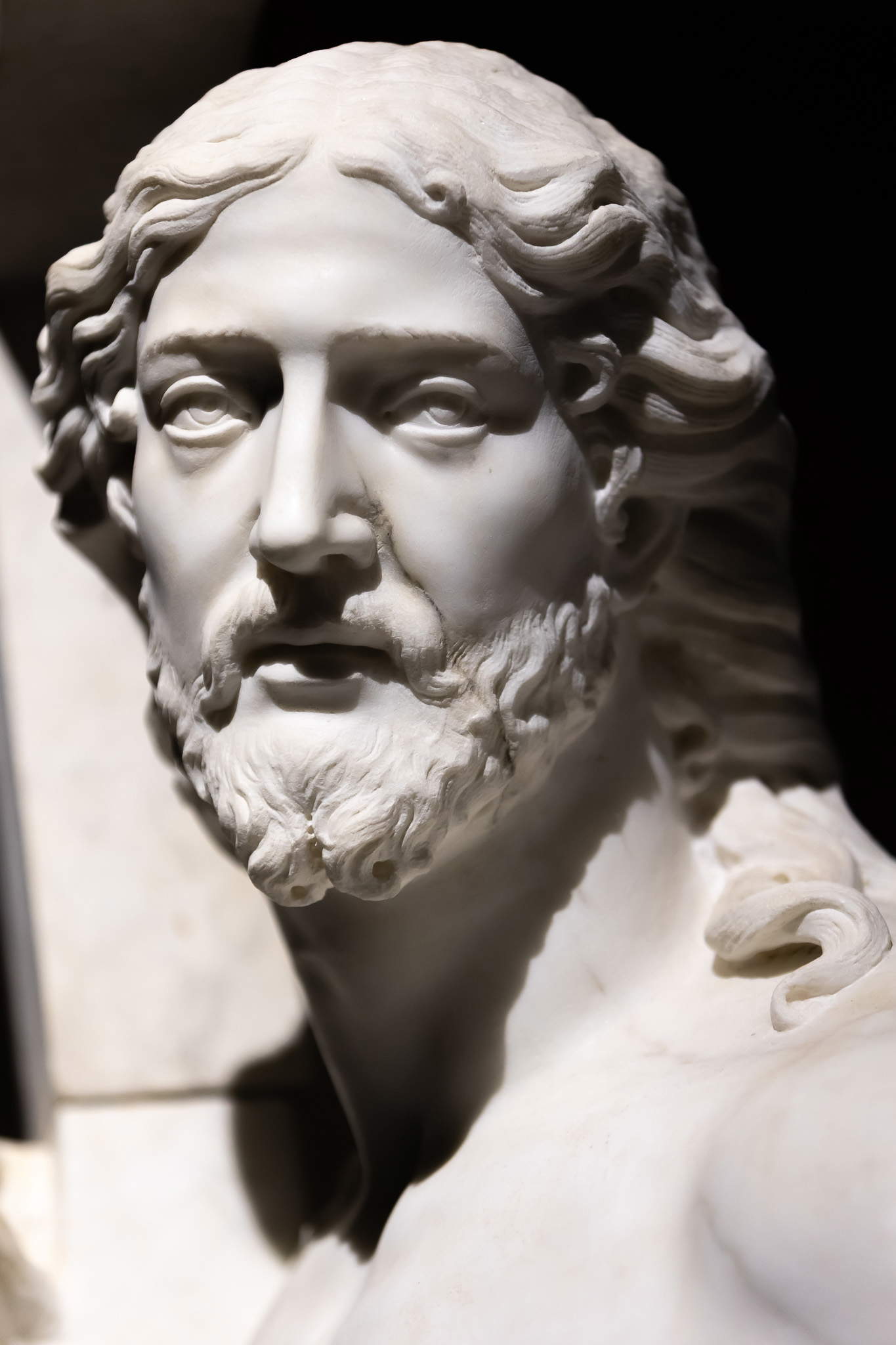 Miguel Ángel, Cristo Giustiniani, detalle (c. 1514-1516; mármol; Bassano Romano, San Vincenzo). Foto: Fundación Federico II