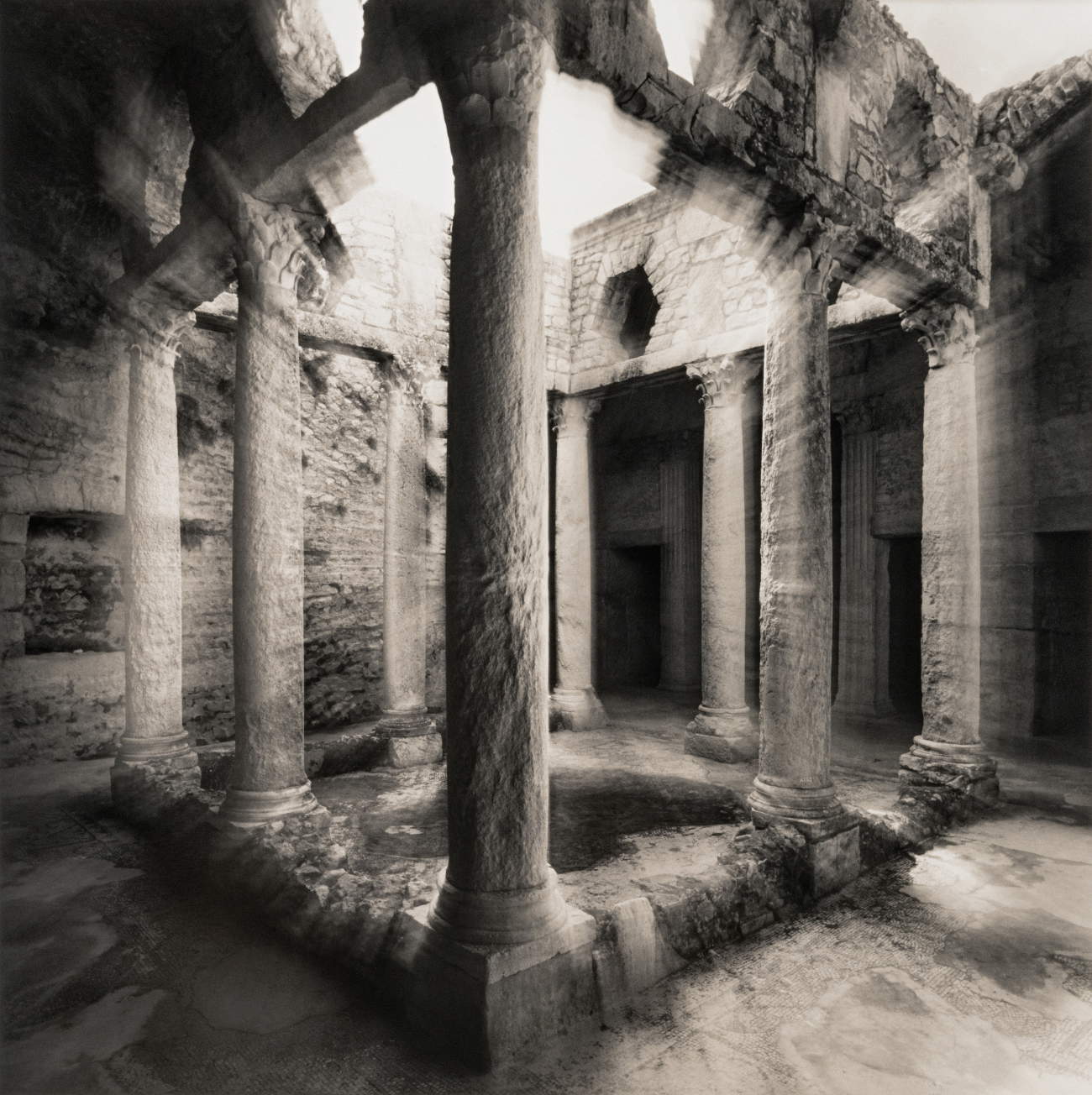 Mimmo Jodice, Roman Peristyle, Bulla Regia, Tunisia, 1993 &copy; Mimmo Jodice Studio