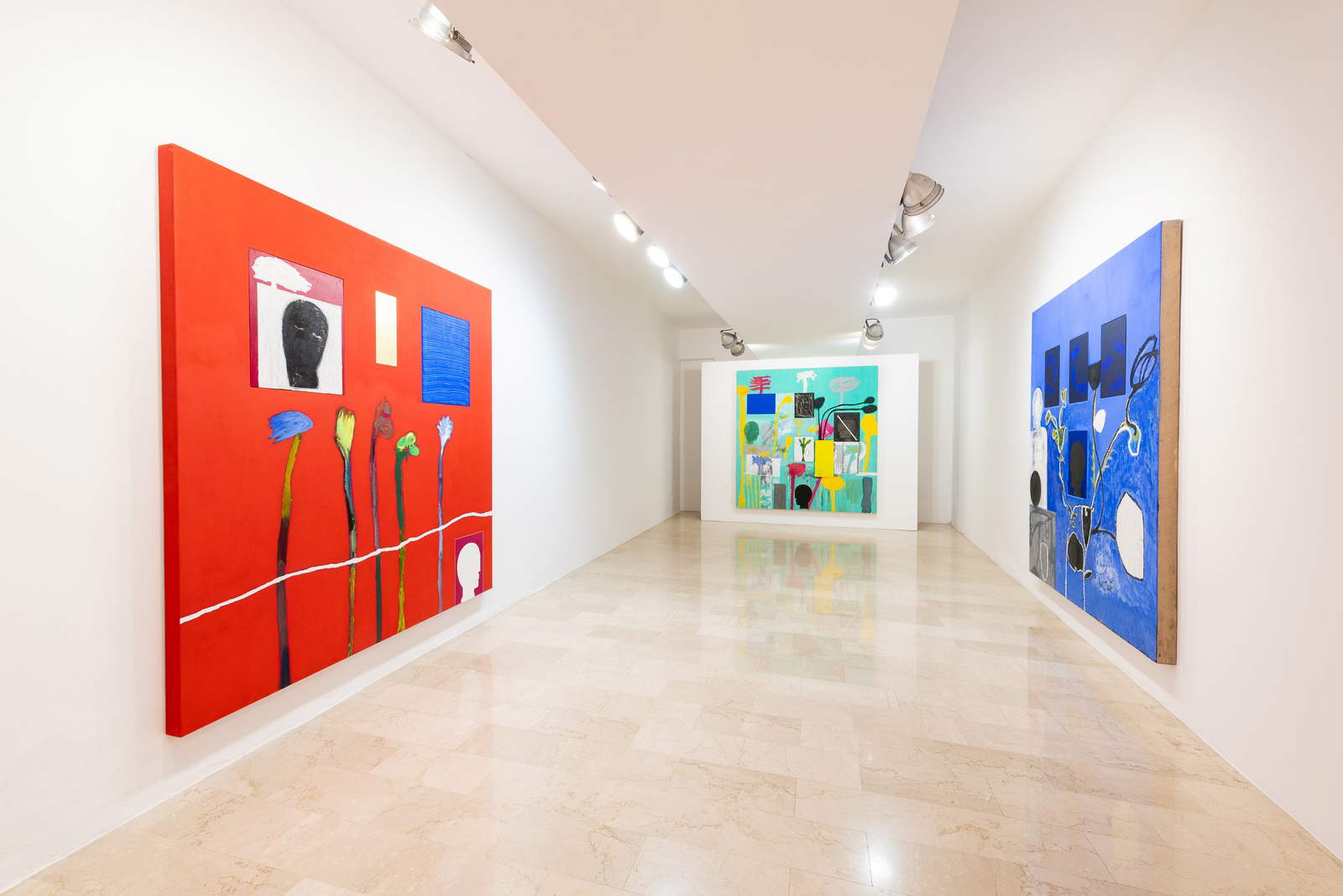 Mimmo Paladino exhibition, The theme of flowers, 2022. Courtesy of Galleria Mazzoli, Modena. Photo: Rolando Paolo Guerzoni
