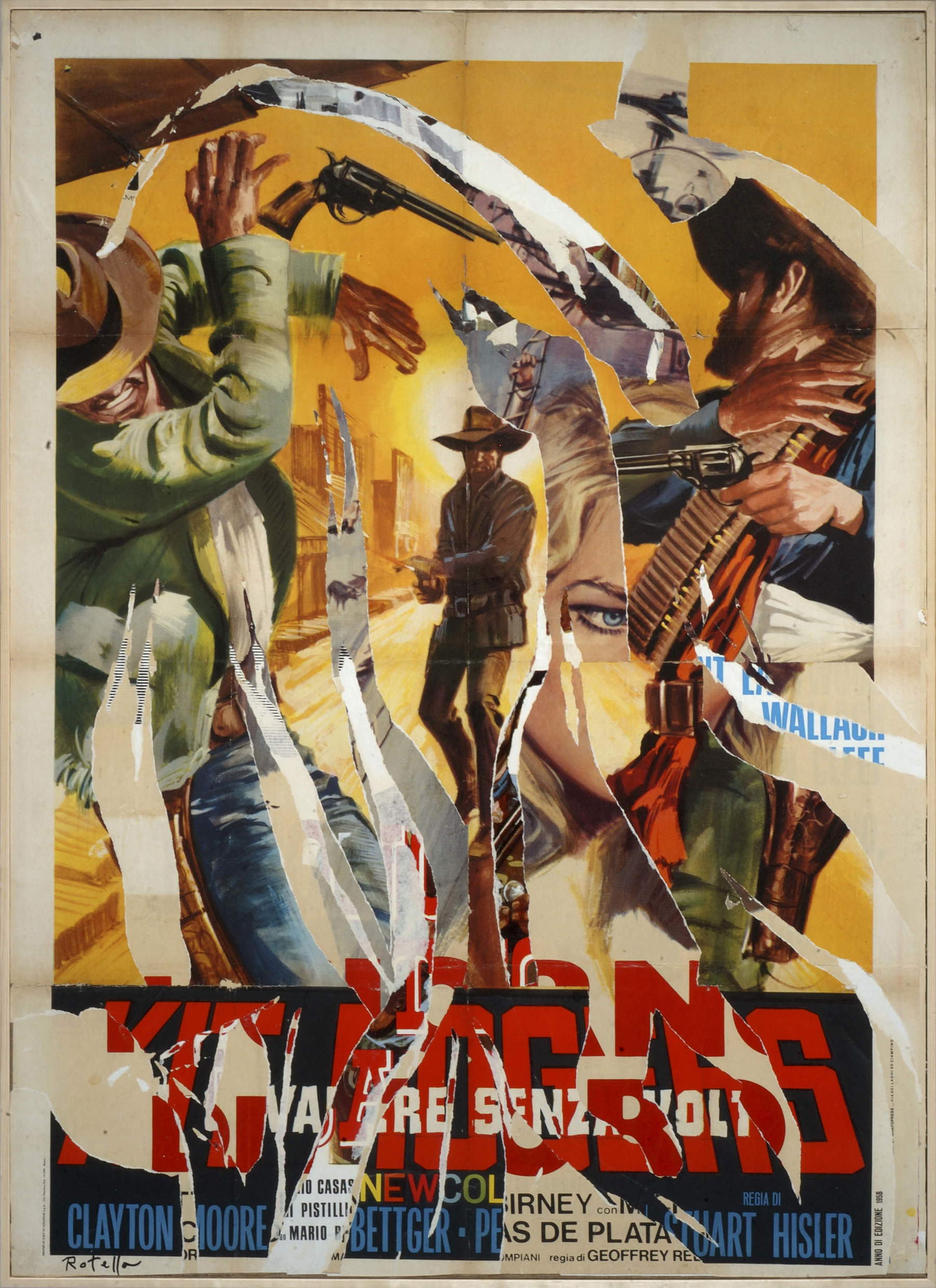 米莫·罗泰拉，《最后的复仇》（2004年；布面拼贴，138×100厘米；米莫·罗泰拉基金会藏，借展至卡坦扎罗马格纳·格雷西亚大学）