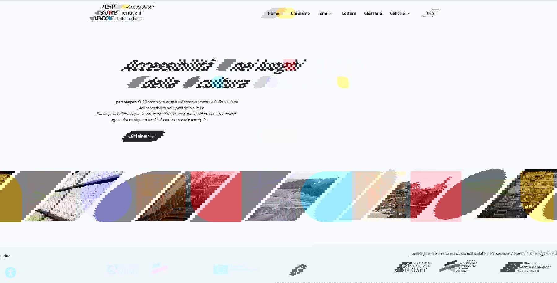 Startseite von personper.it. Foto: Ministerium für Kultur