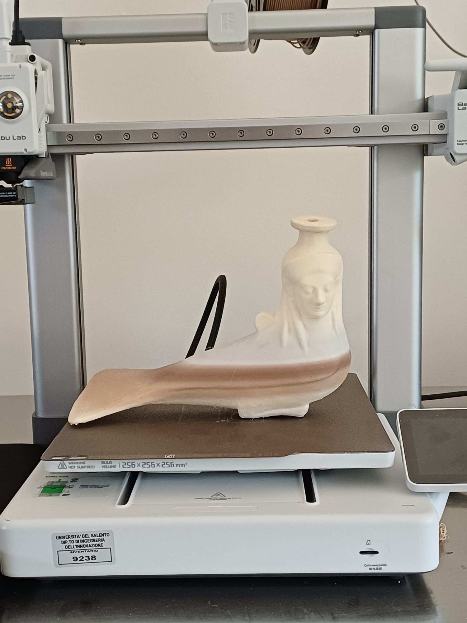 3D reproduction of the mermaid-shaped balsamario. Ionian balsamario, made in Rhodes, in the shape of a mermaid. (Second quarter of the 6th century B.C.; Taranto, MarTA, second floor, Room VIII, artifact 85, inv. 20509)