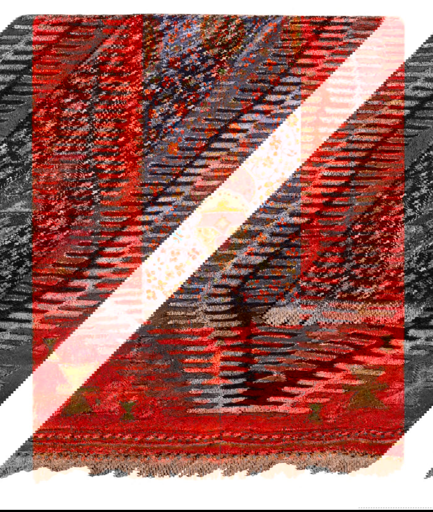 Aldo Mondino, Tappeti stesi (acrilico su eraclite, 150 x 120 cm; Torino, Galleria Benappi)