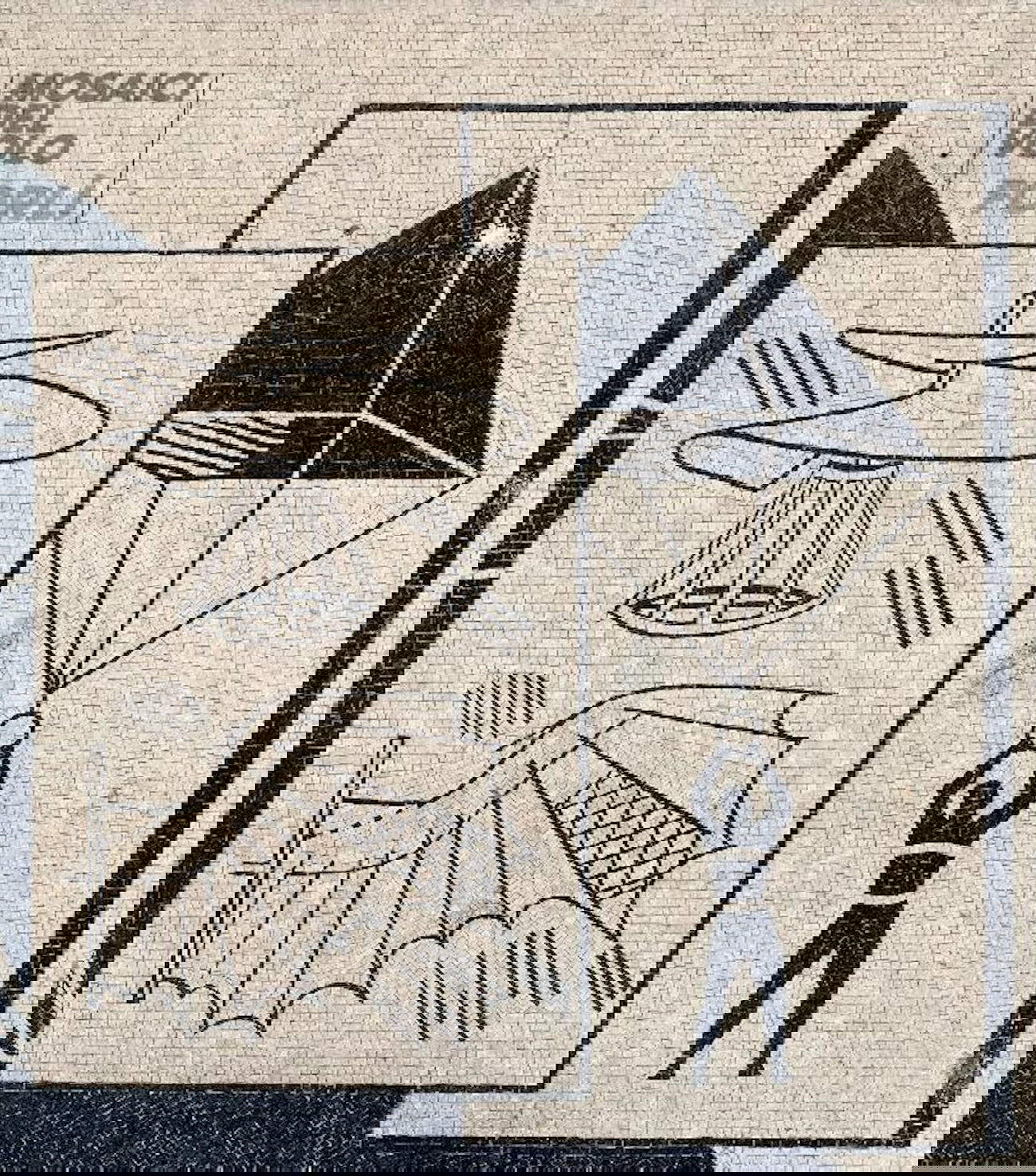 The Mosaics of Flight in the former Aeronautical College of Forli.