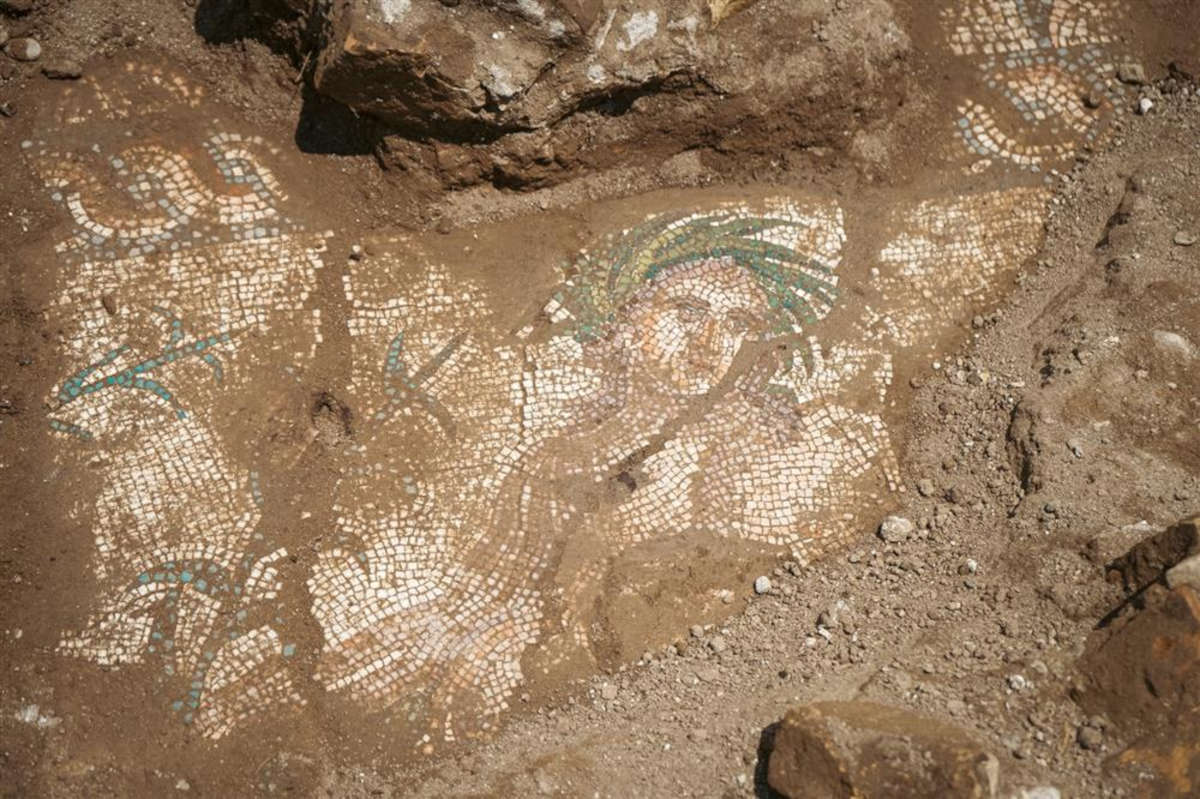 The mosaic discovered in Aspendos. Photo: Turkish Ministry of Culture