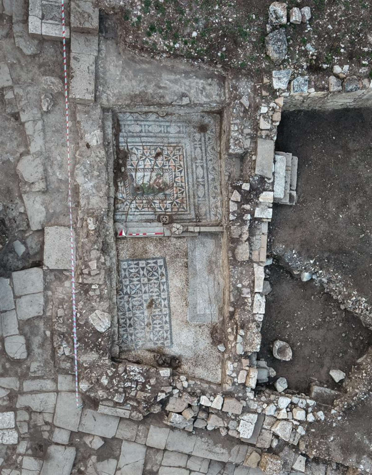 The mosaic discovered in Aspendos. Photo: Turkish Ministry of Culture