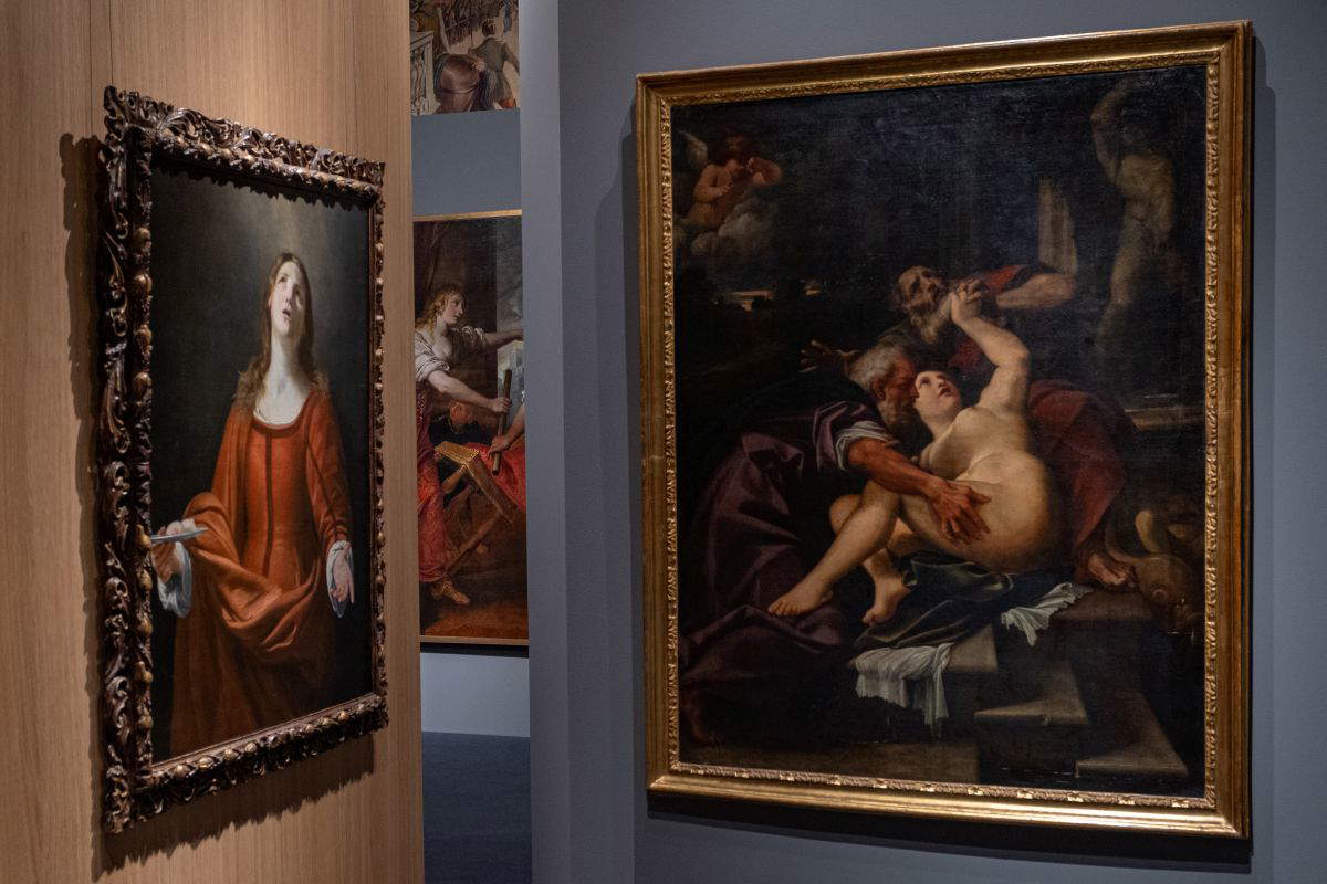 Aufbau der Ausstellung Virtue and Grace. Foto: BPER Galerie